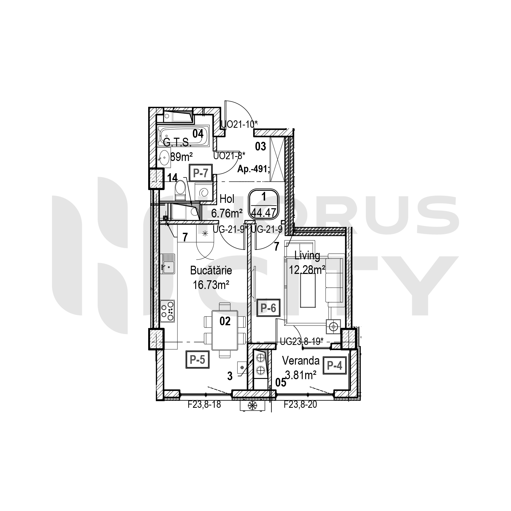Apartament cu 1 cameră