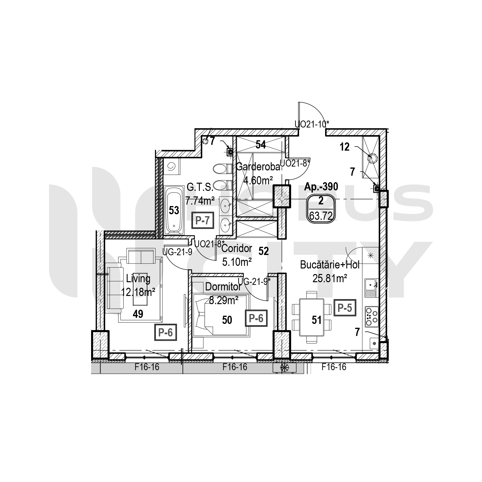 Apartament cu 2 camere