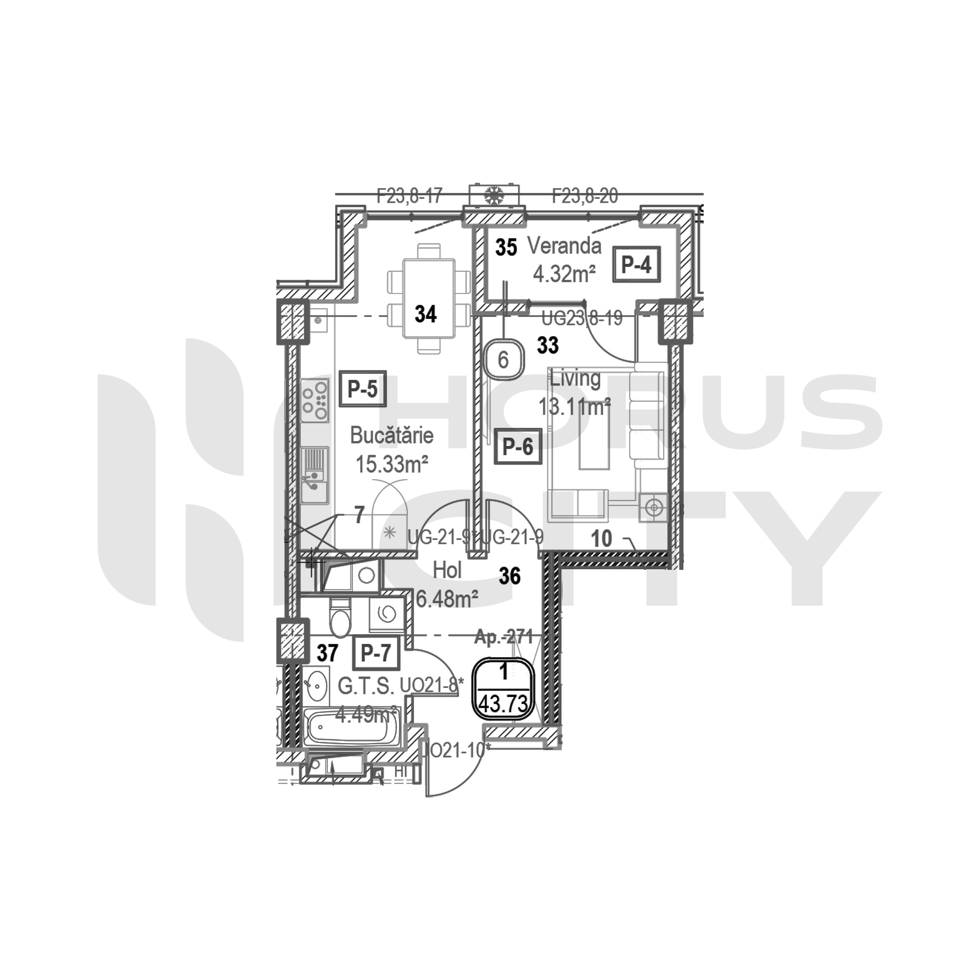 Apartament cu 1 cameră