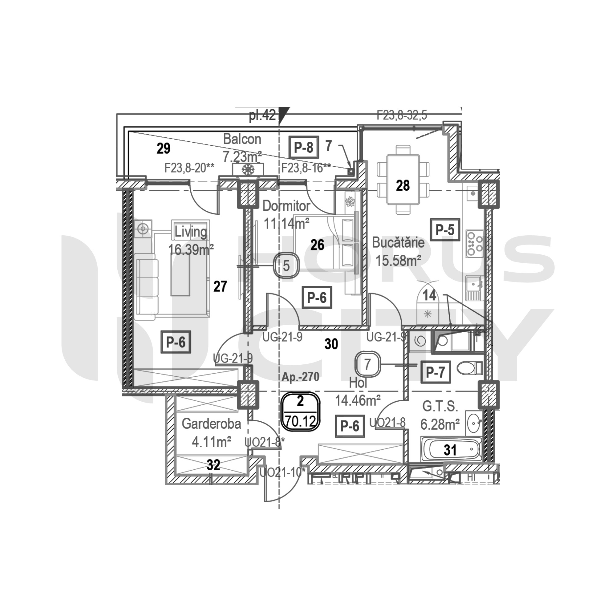 Apartament cu 2 camere