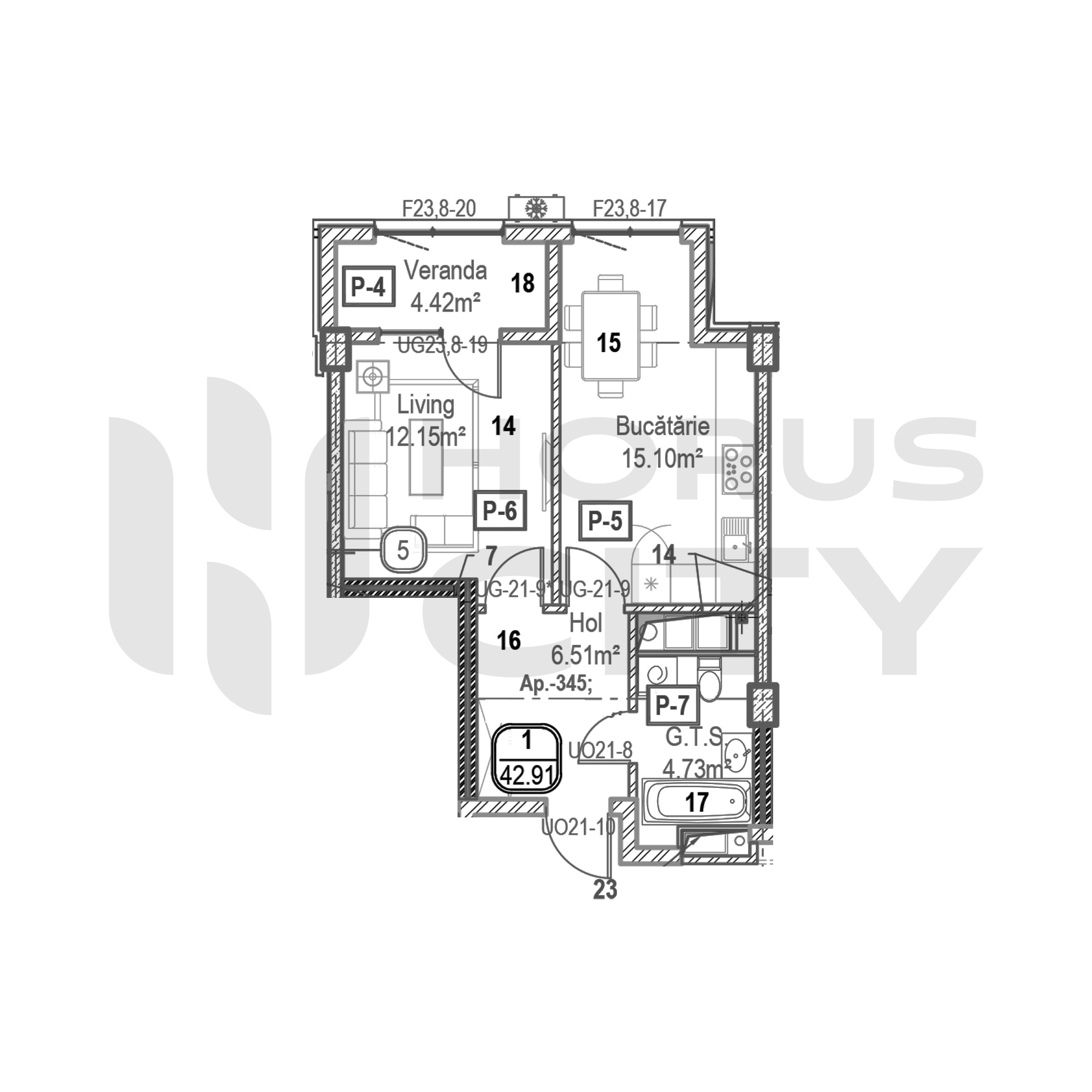 Apartament cu 1 cameră