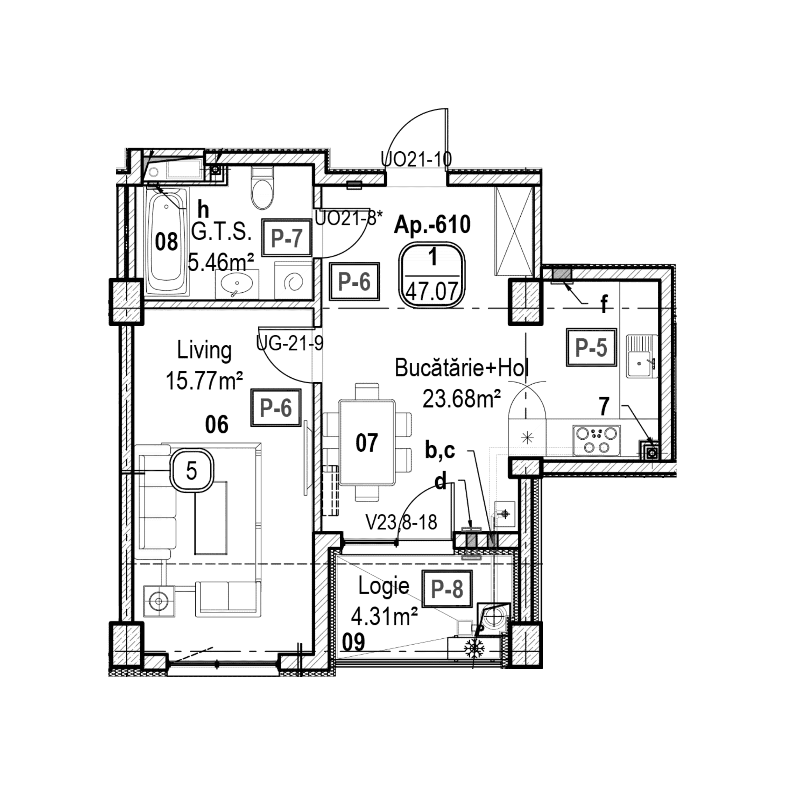 Apartament cu 1 cameră