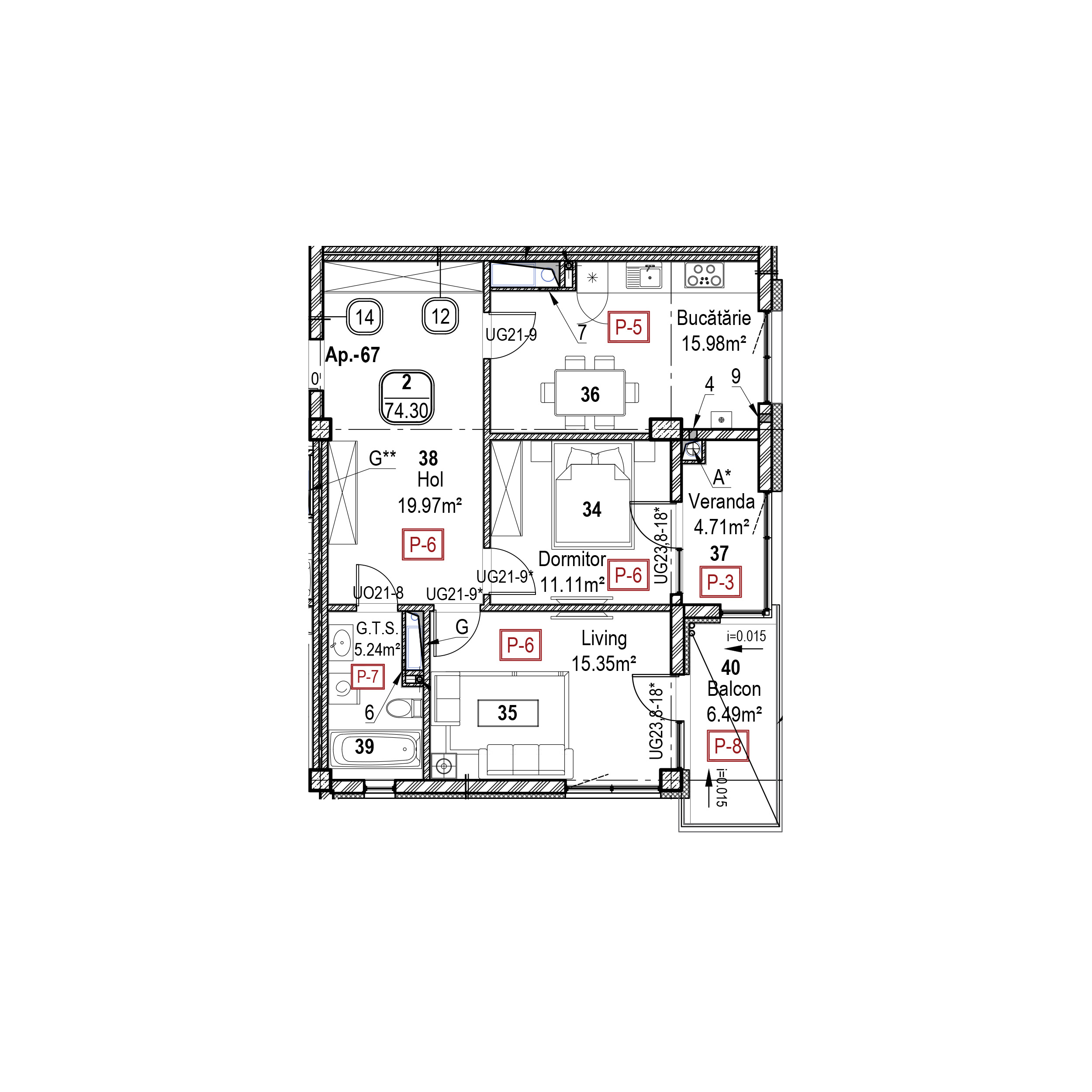 Apartament cu 2 camere
