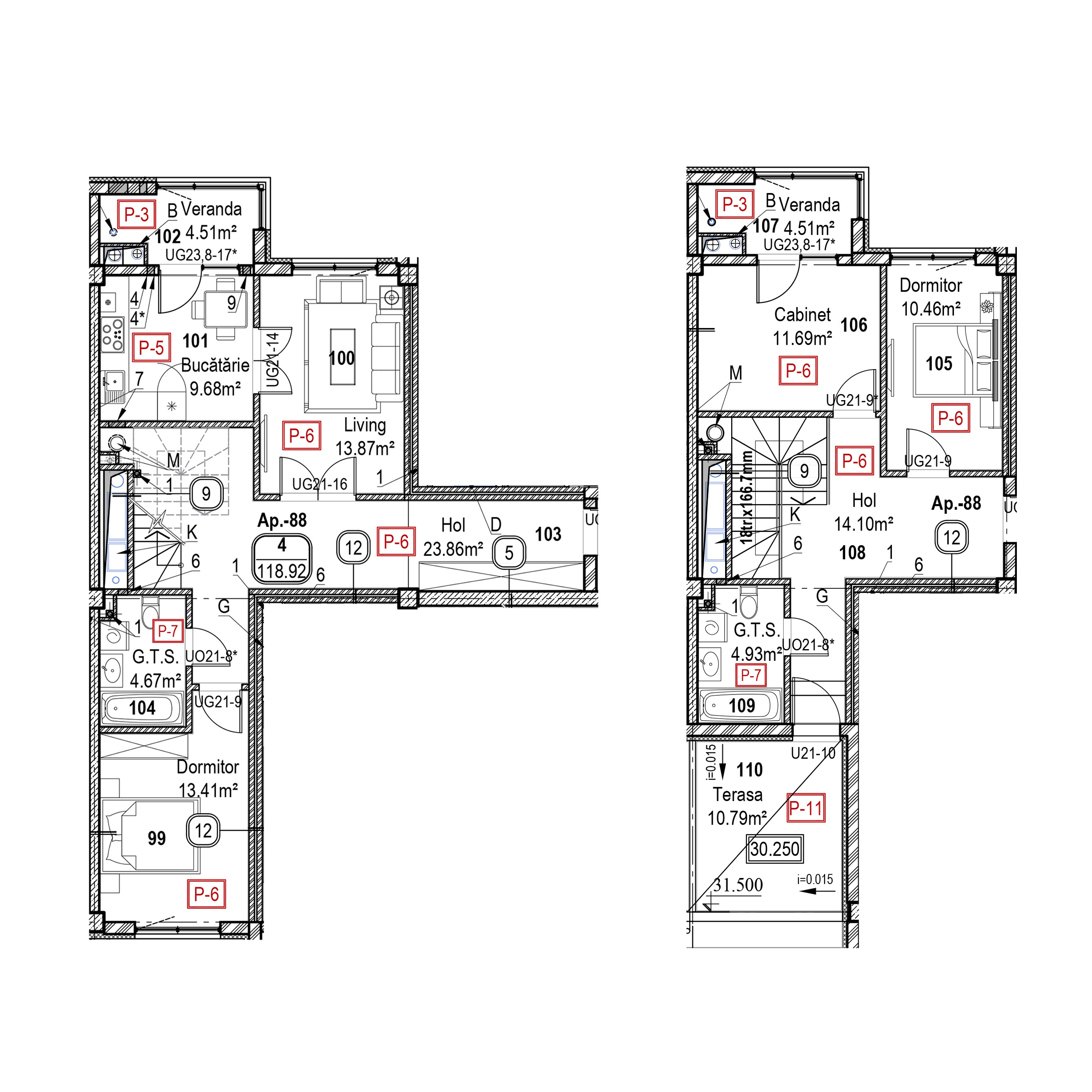 Apartament cu 4 camere