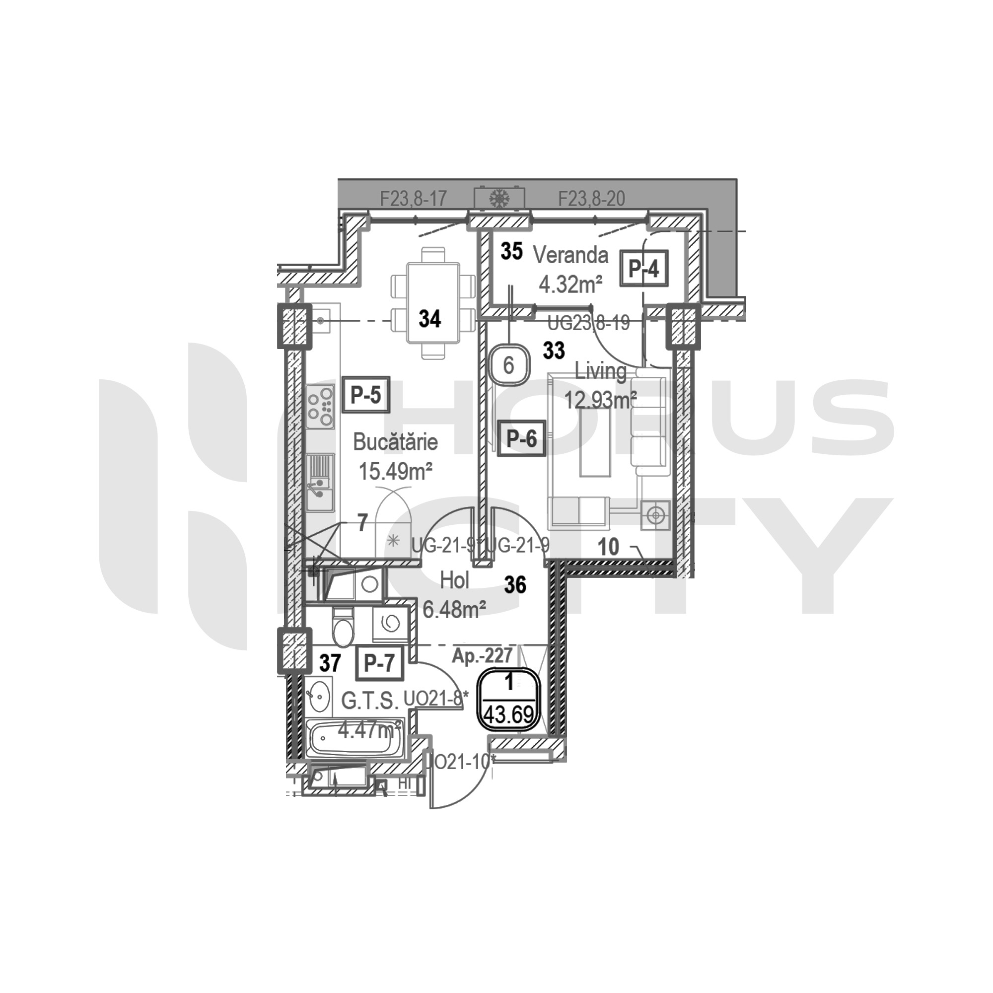 Apartament cu 1 cameră