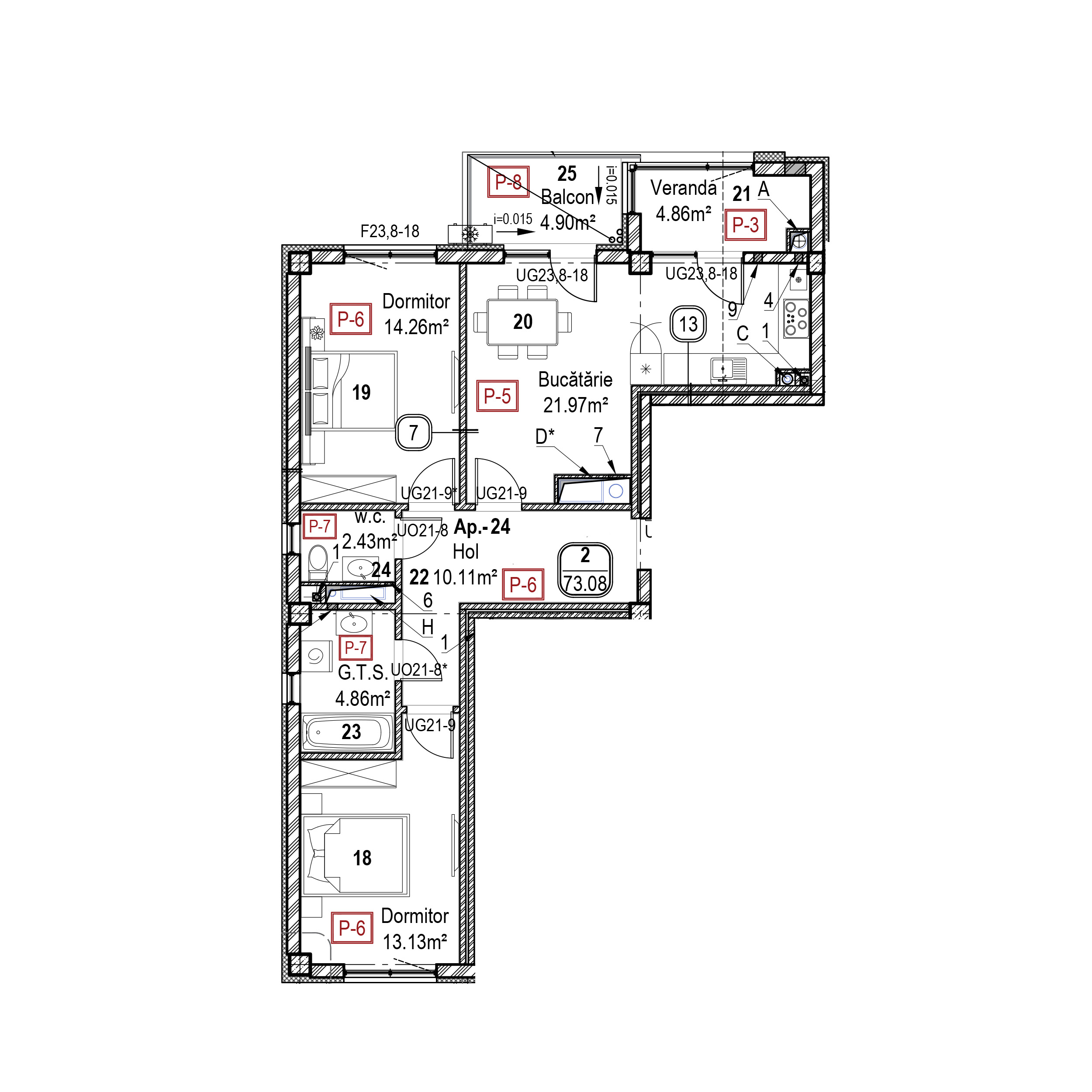 Apartament cu 2 camere