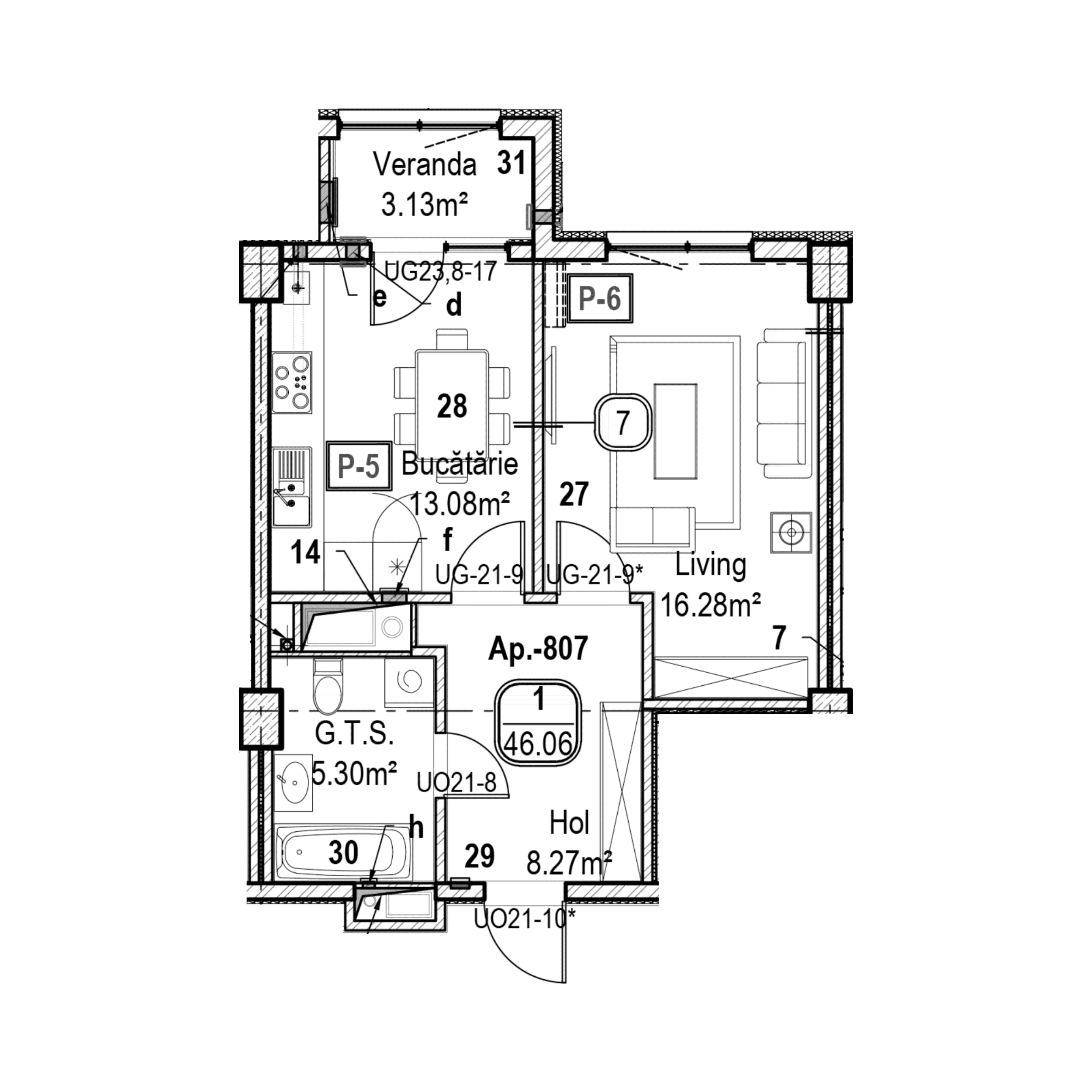 Apartament cu 1 cameră