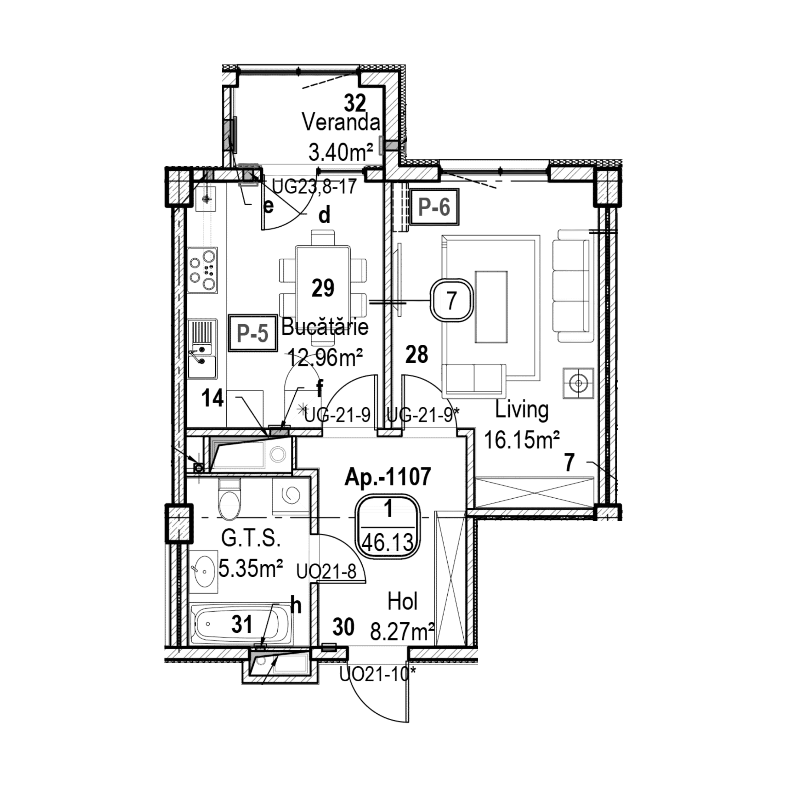 Apartament cu 1 cameră