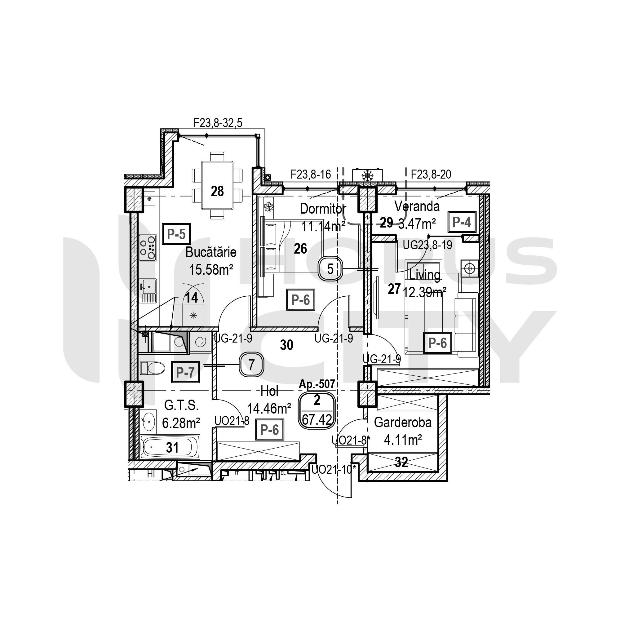 Apartament cu 2 camere