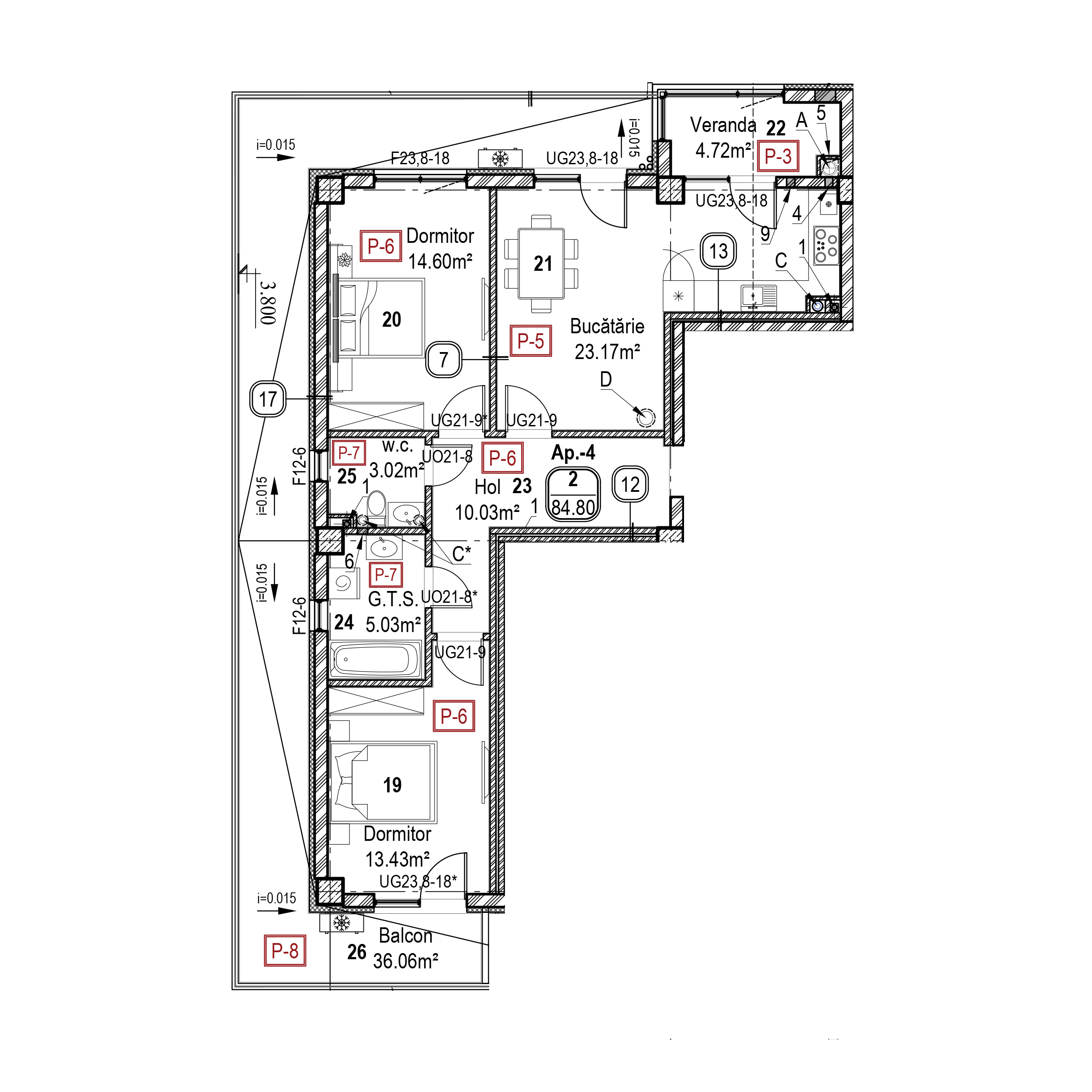 Apartament cu 2 camere