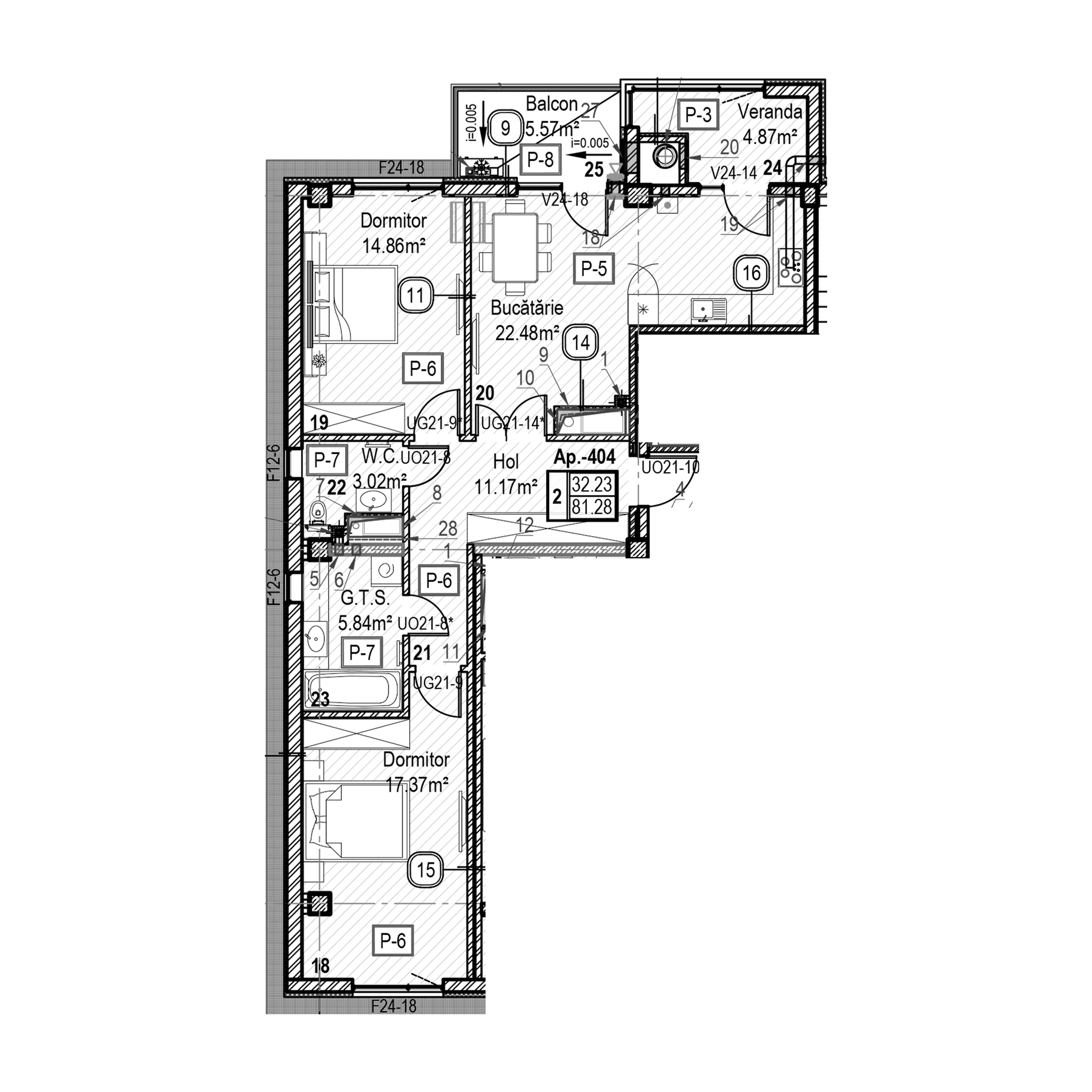 Apartament cu 2 camere