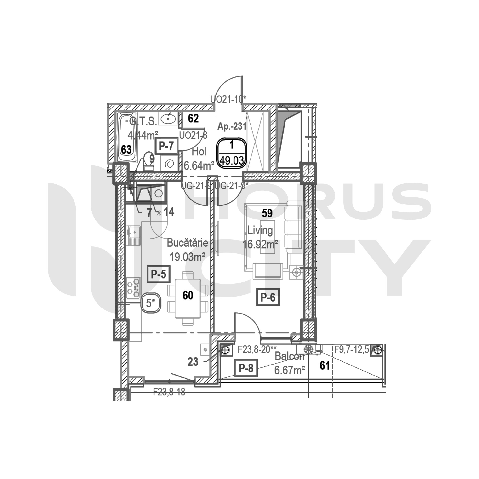 Apartament cu 1 cameră