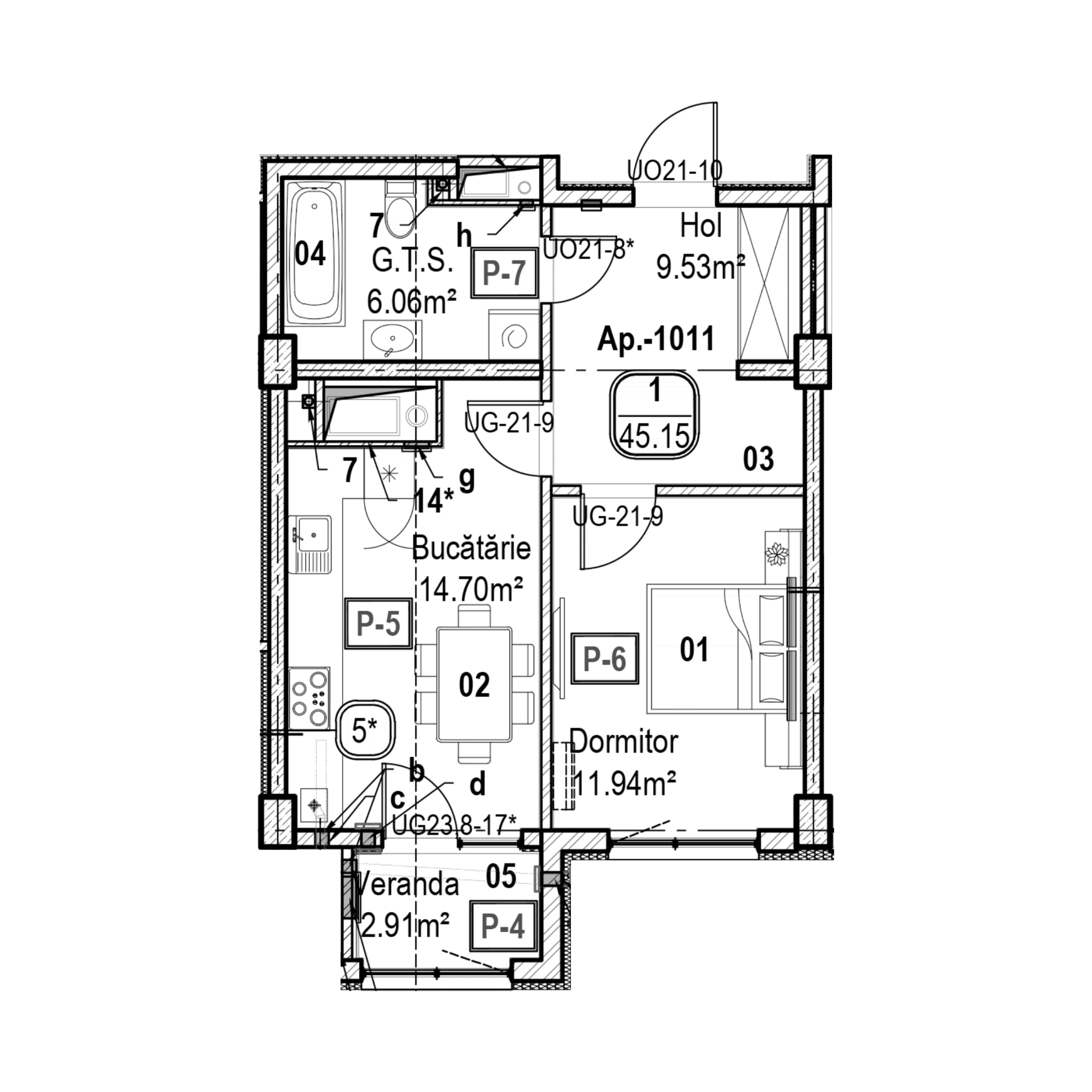 Apartament cu 1 cameră