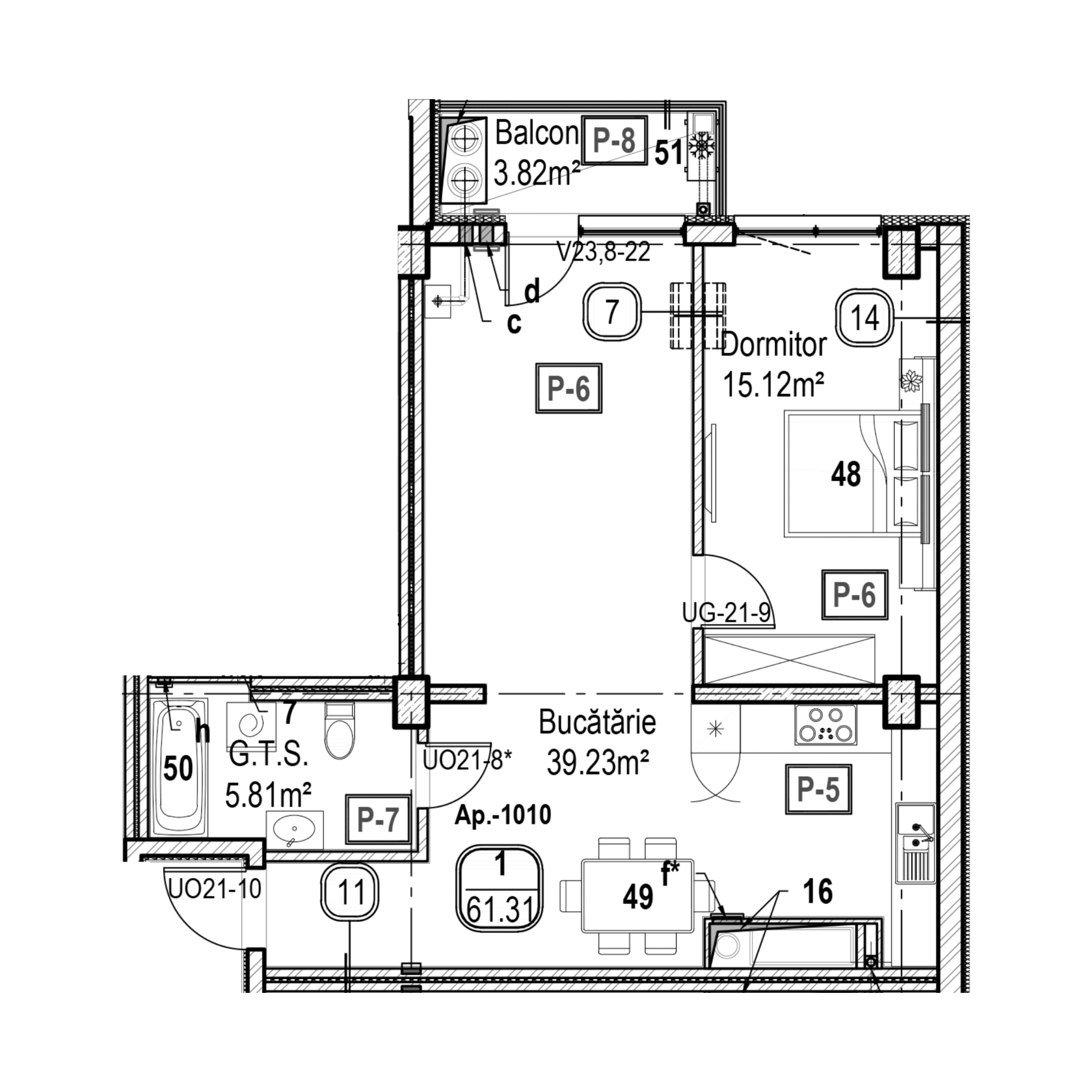 Apartament cu 1 cameră
