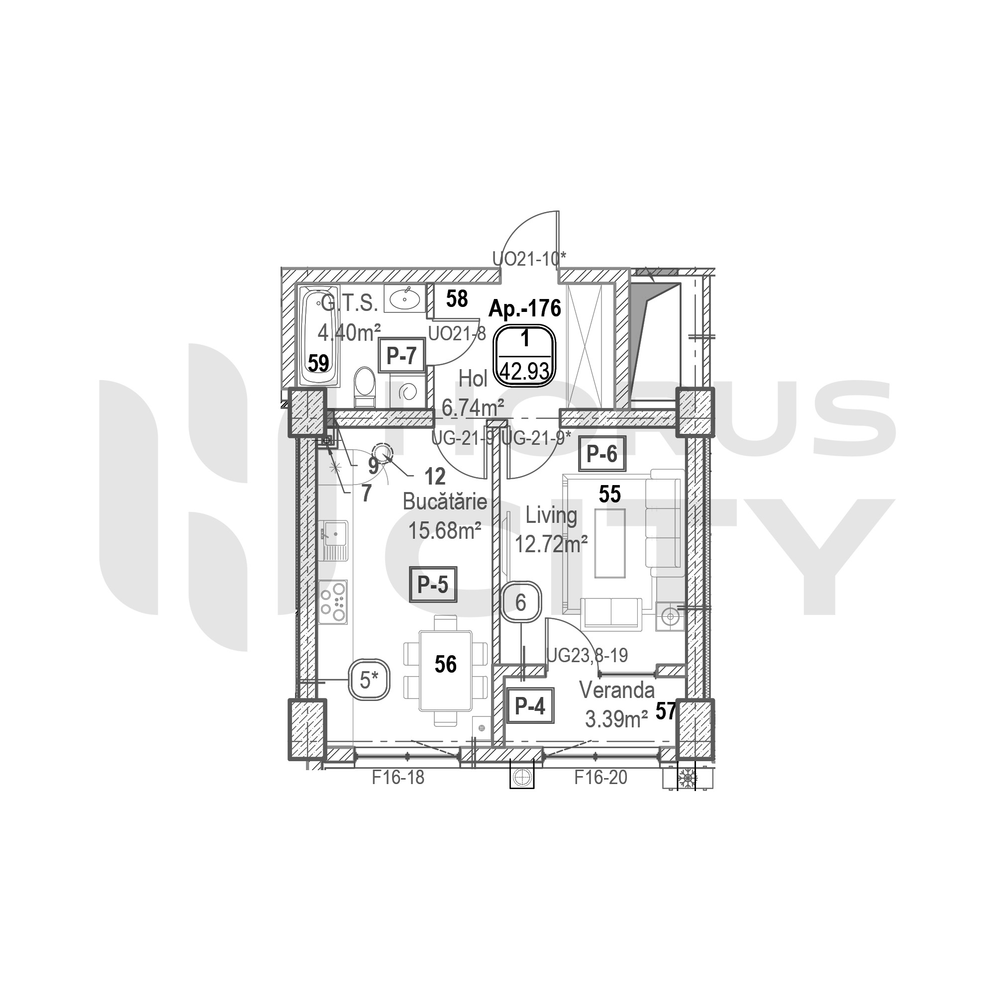 Apartament cu 1 cameră