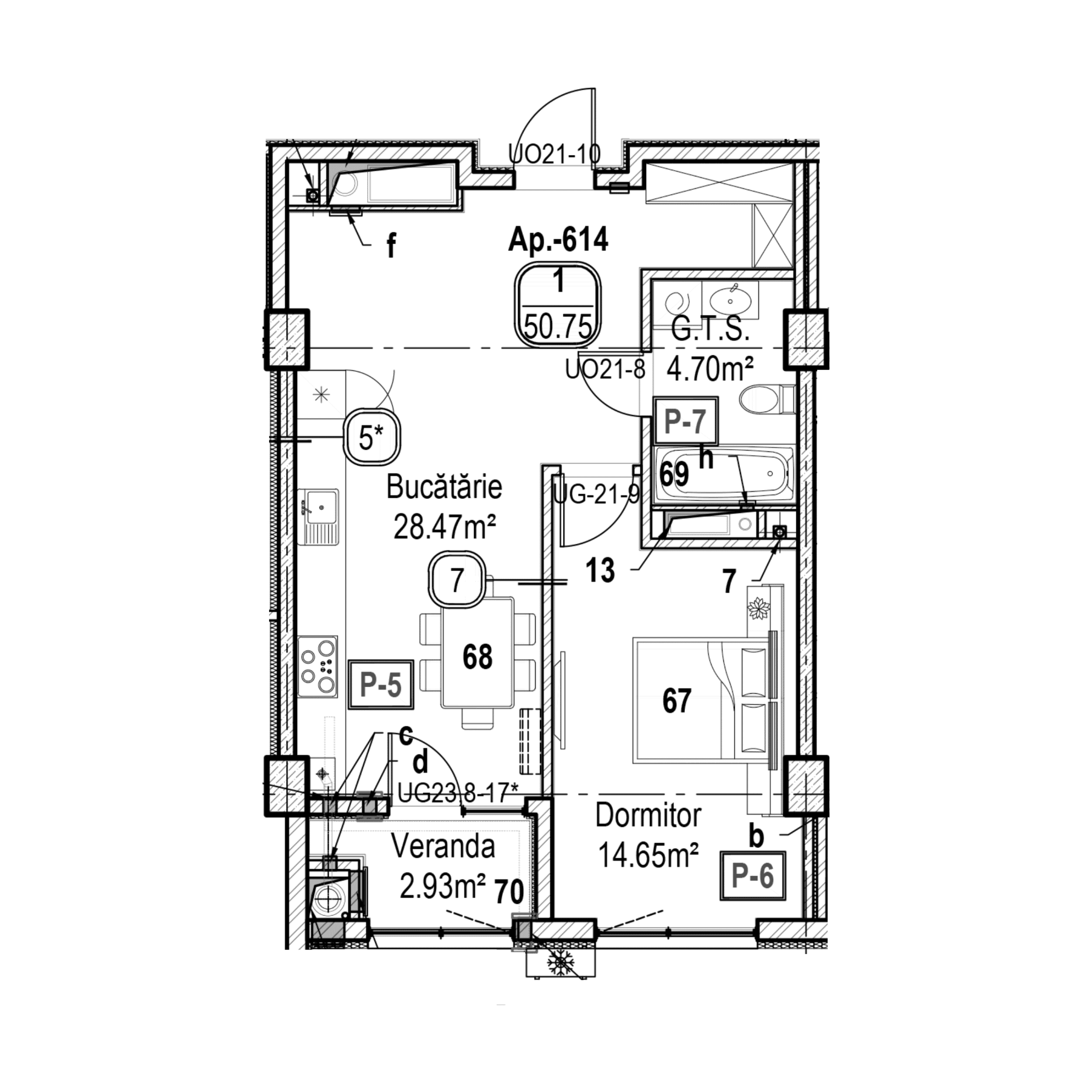 Apartament cu 1 cameră