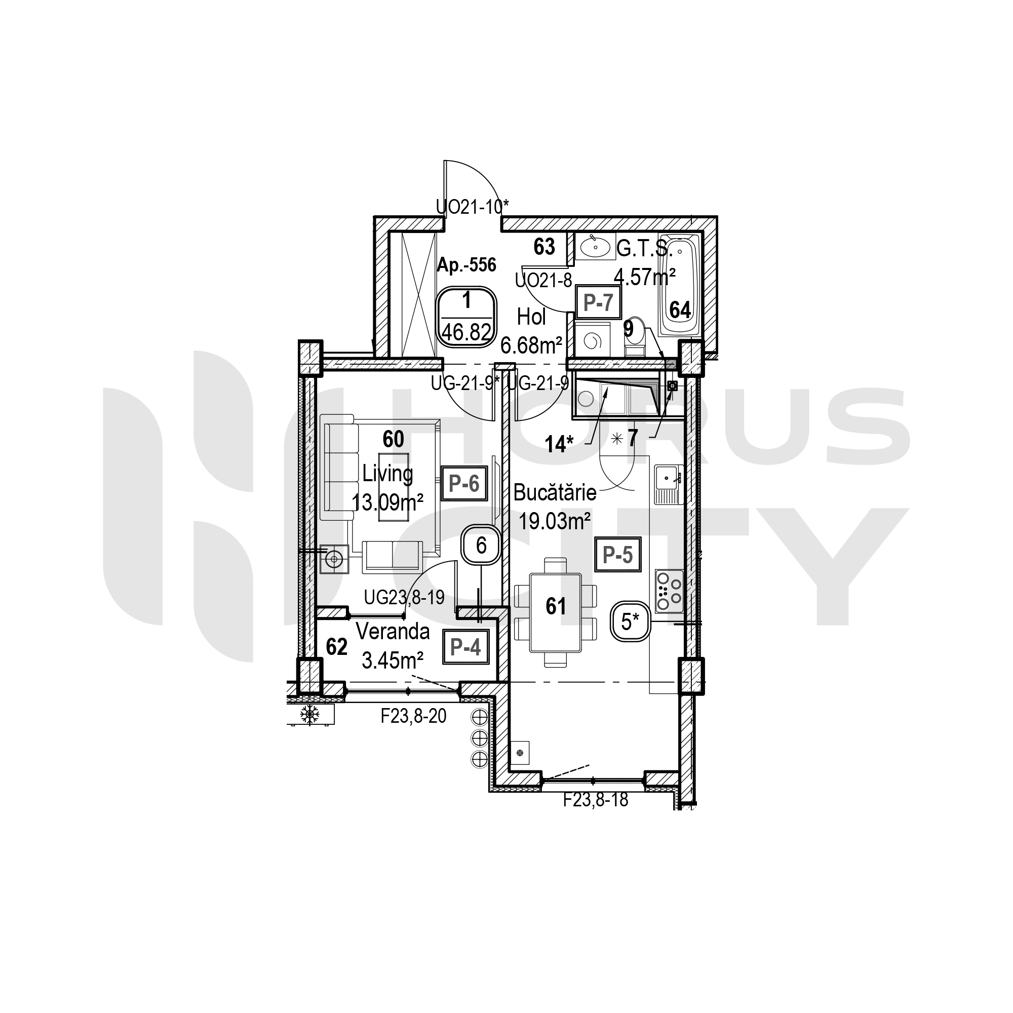 Apartament cu 1 cameră