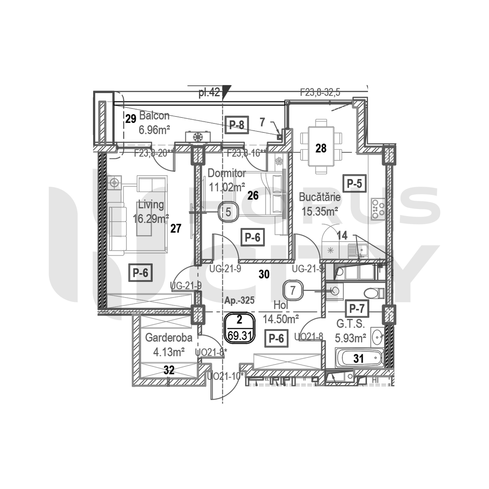 Apartament cu 2 camere