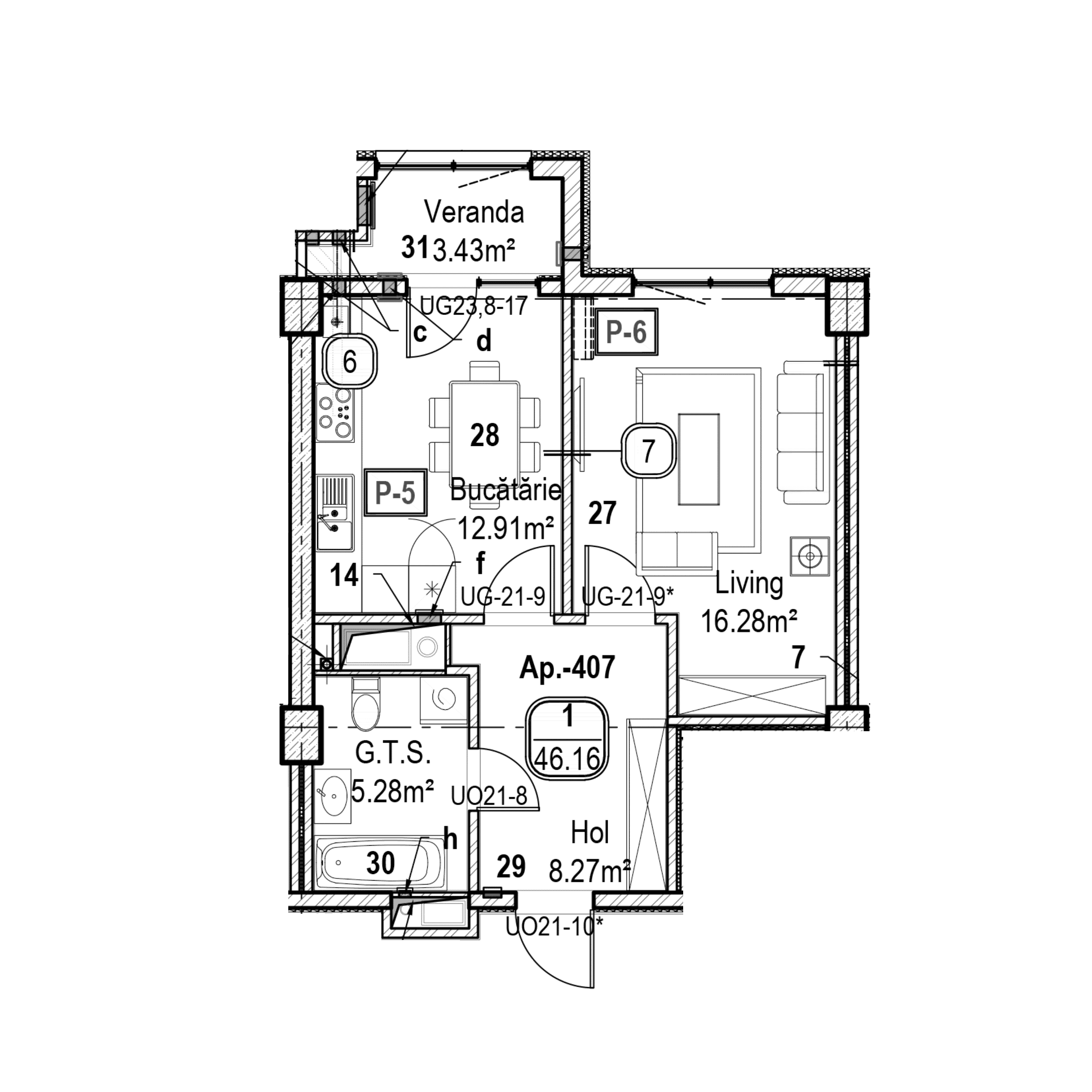 Apartament cu 1 cameră