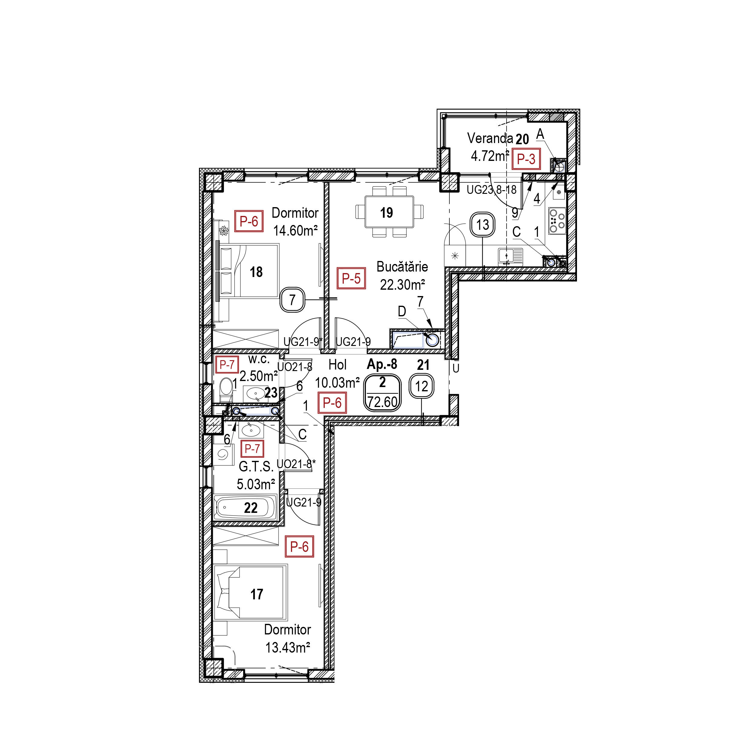 Apartament cu 2 camere