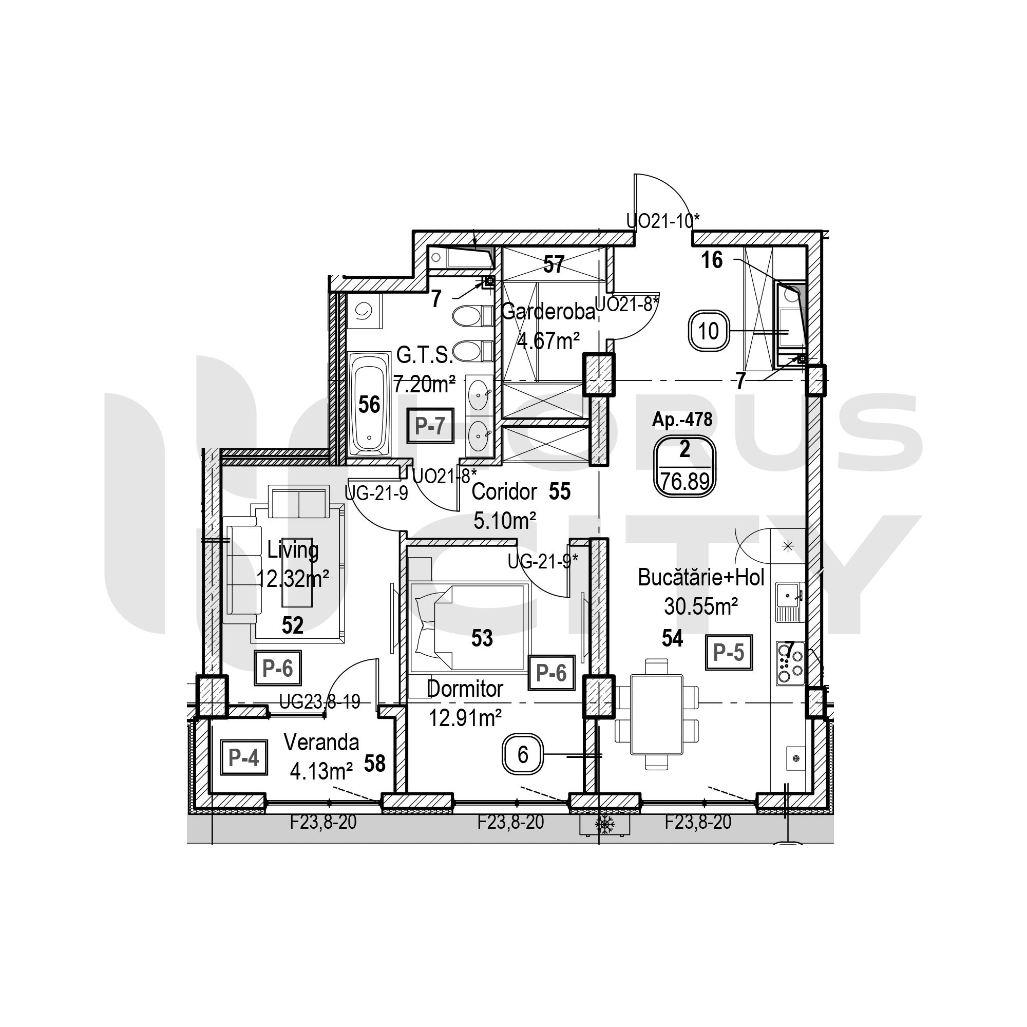 Apartament cu 2 camere