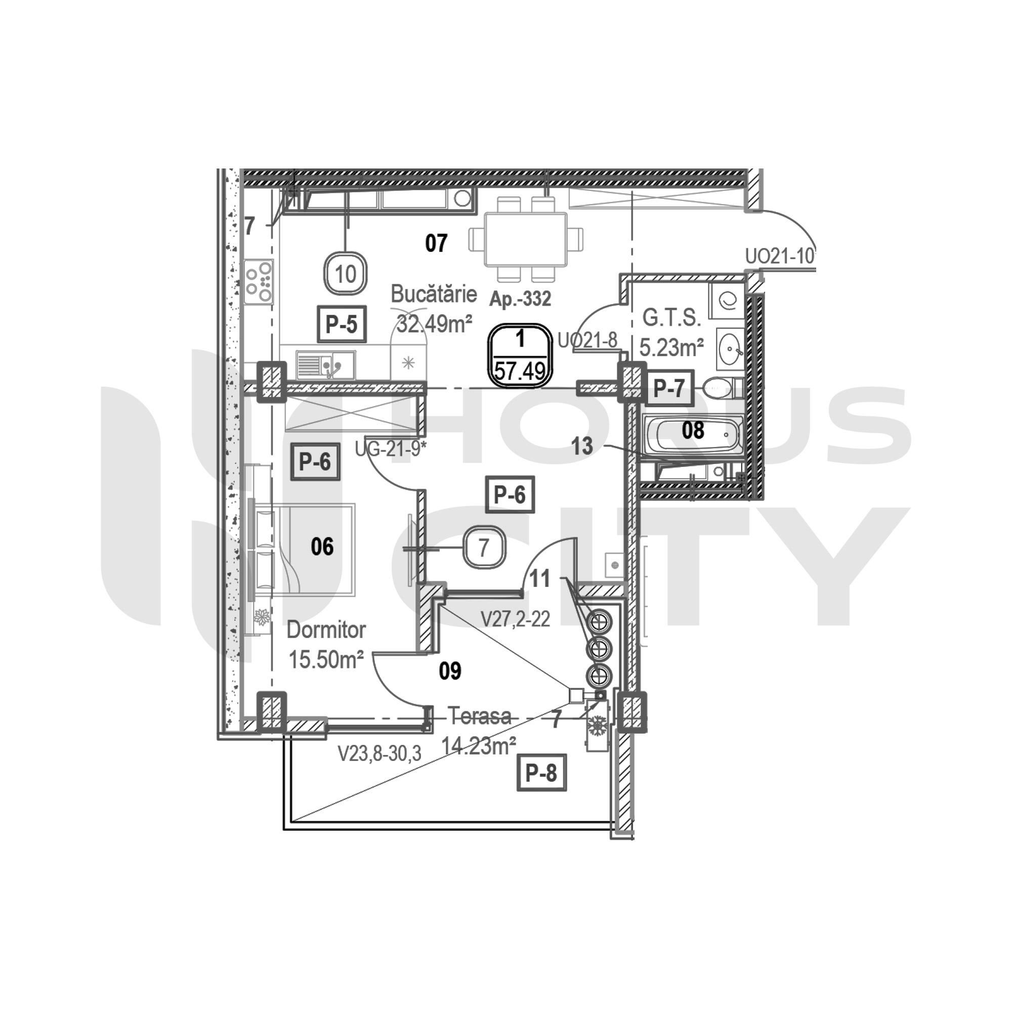 Apartament cu 1 cameră