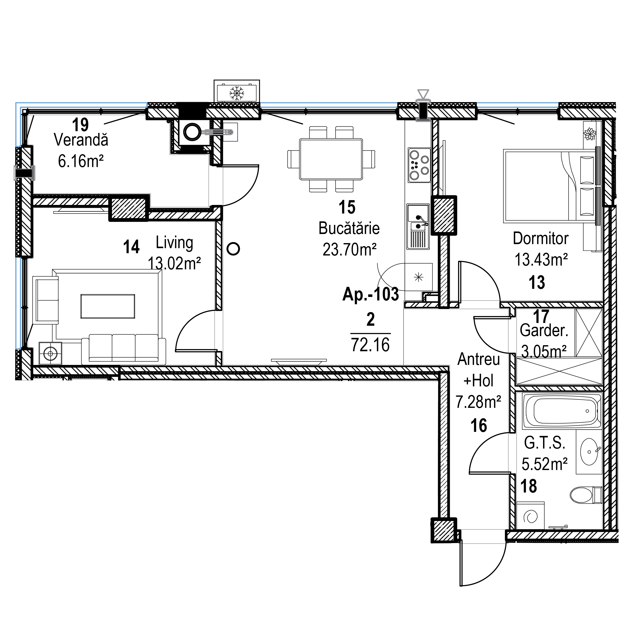 Blocul 1-14 / Etajul 1