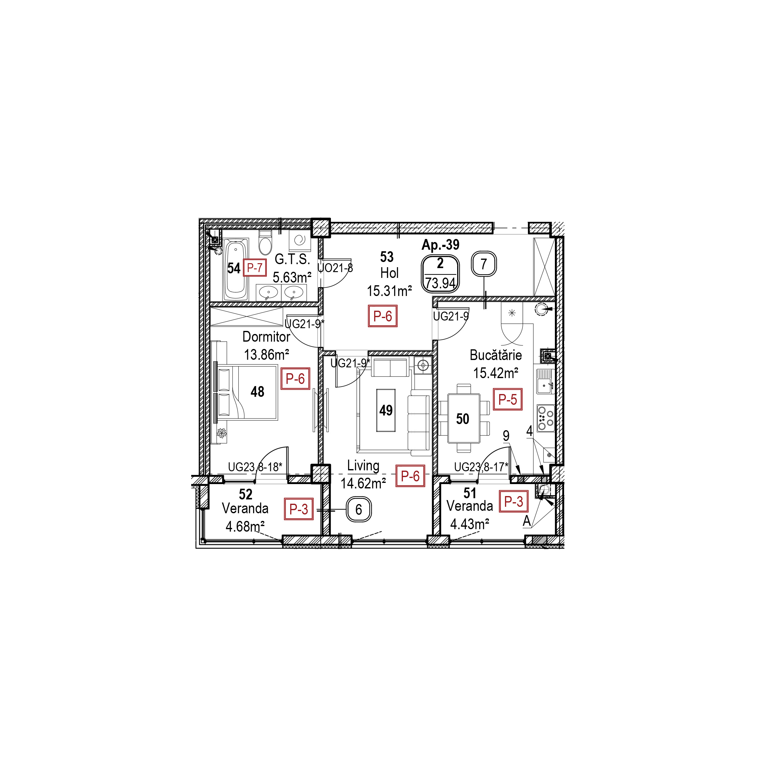 Apartament cu 2 camere