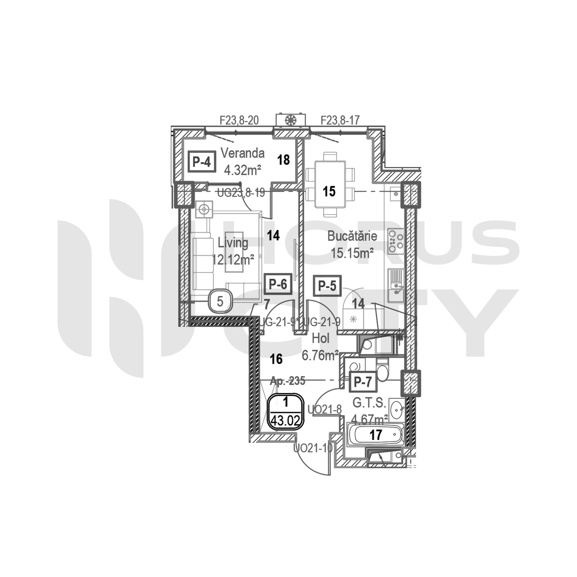 Apartament cu 1 cameră