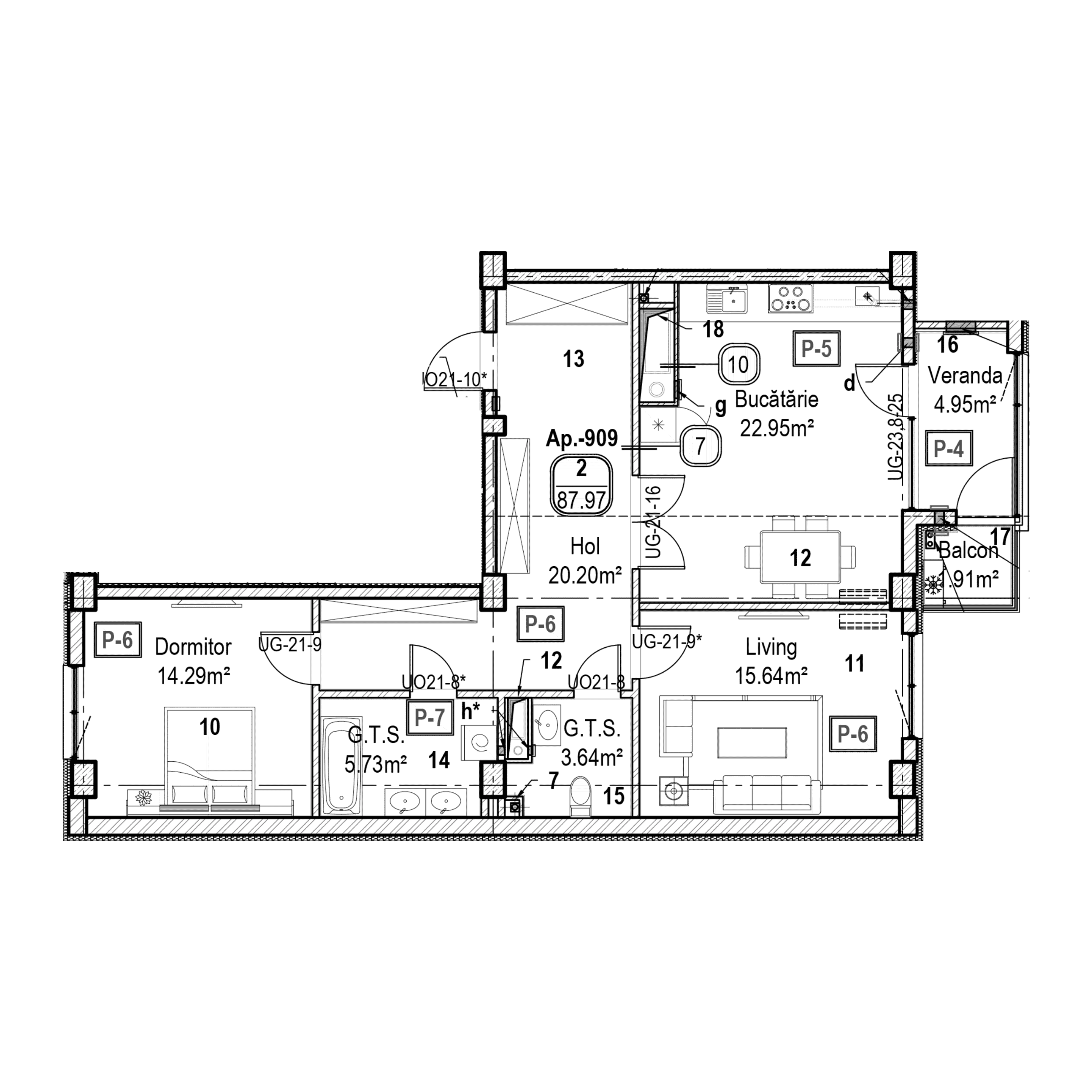 Apartament cu 2 camere