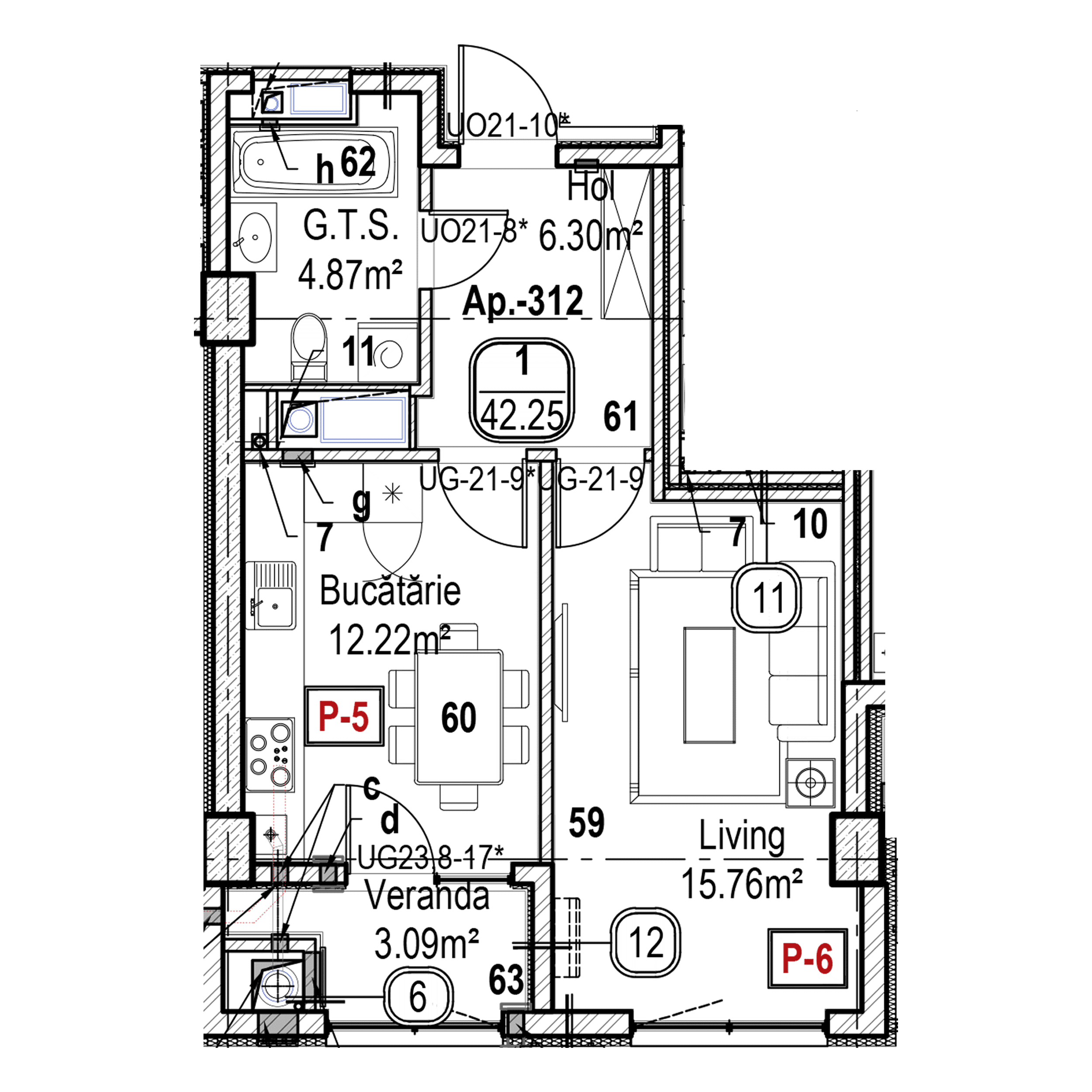 Apartament cu 1 cameră