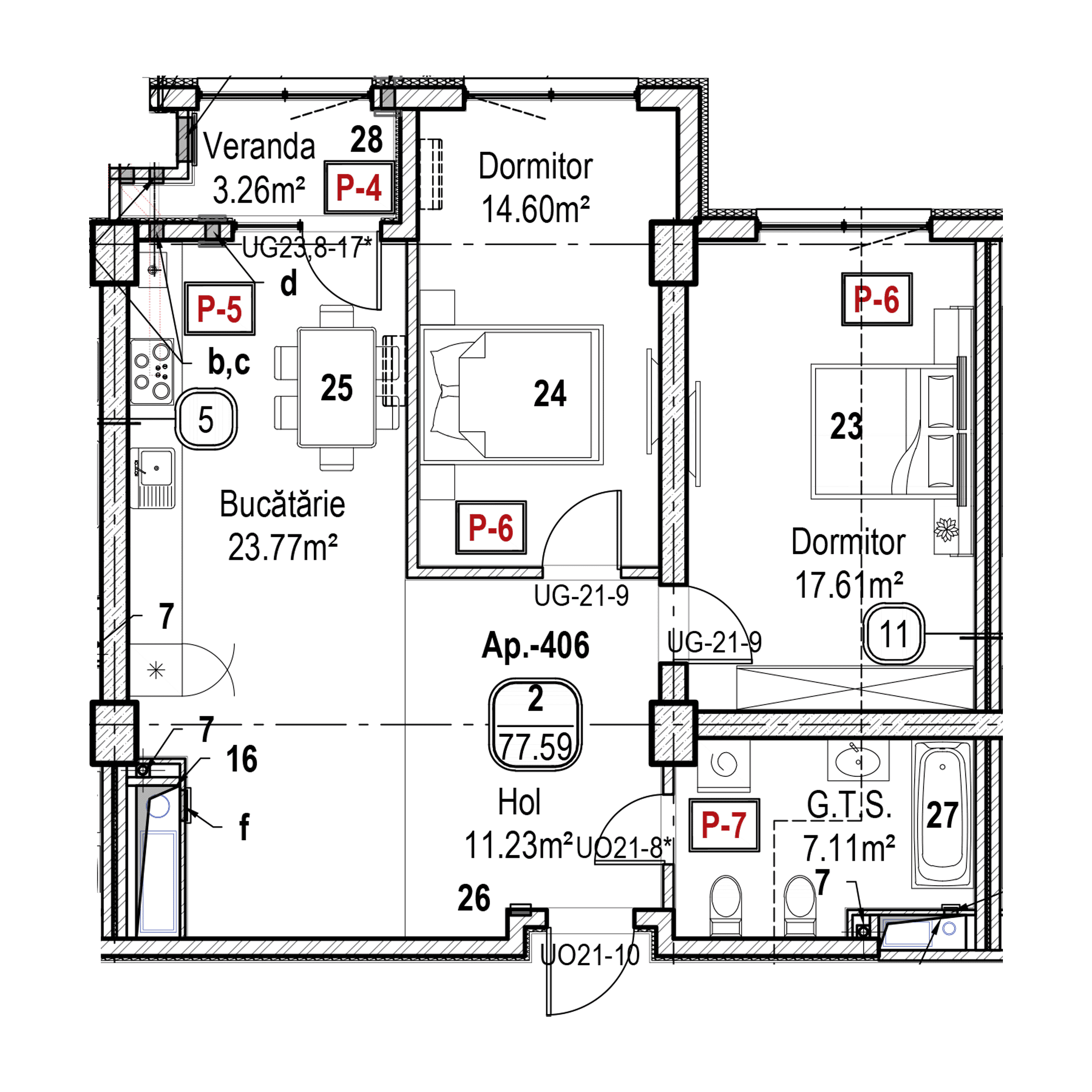 Apartament cu 2 camere