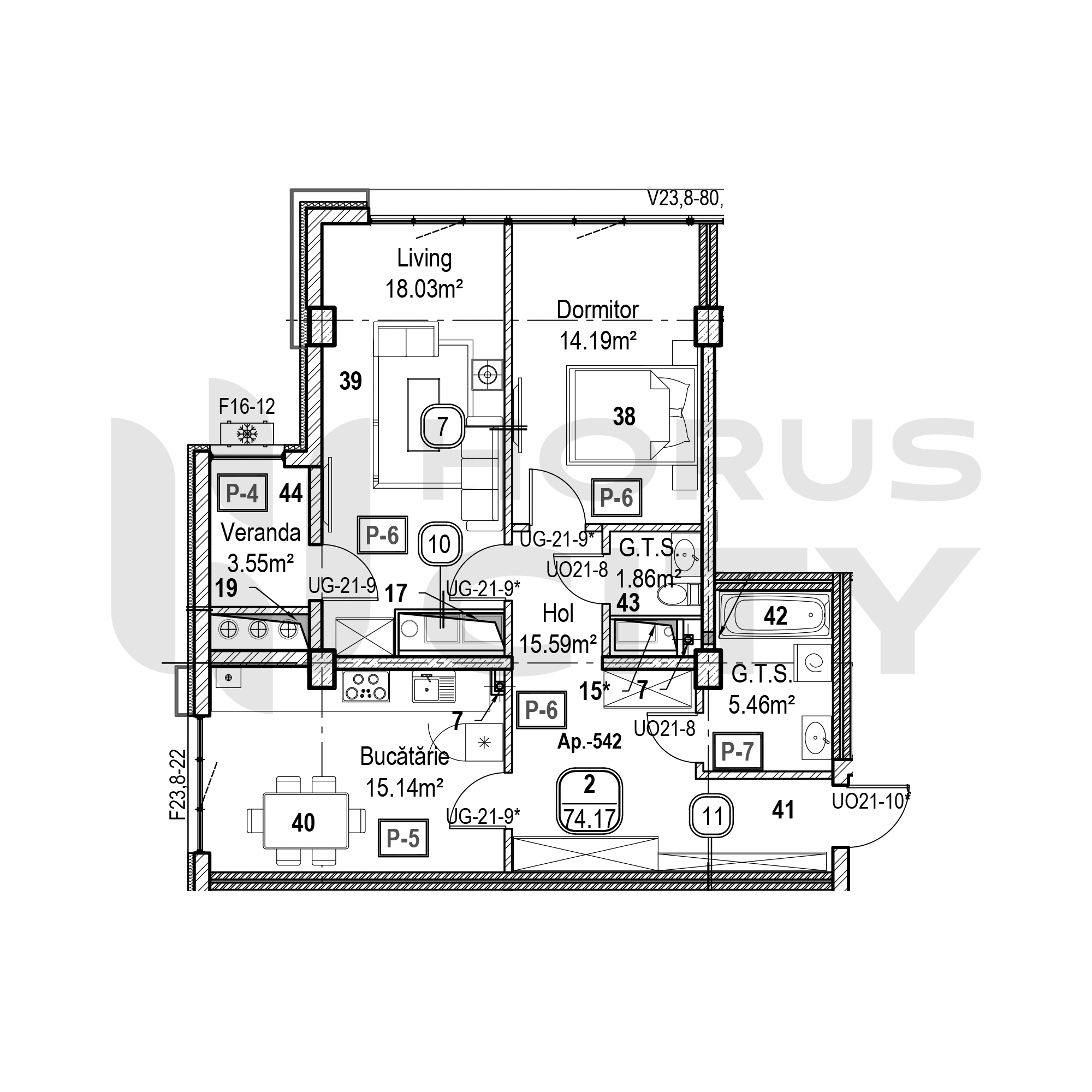 Apartament cu 2 camere