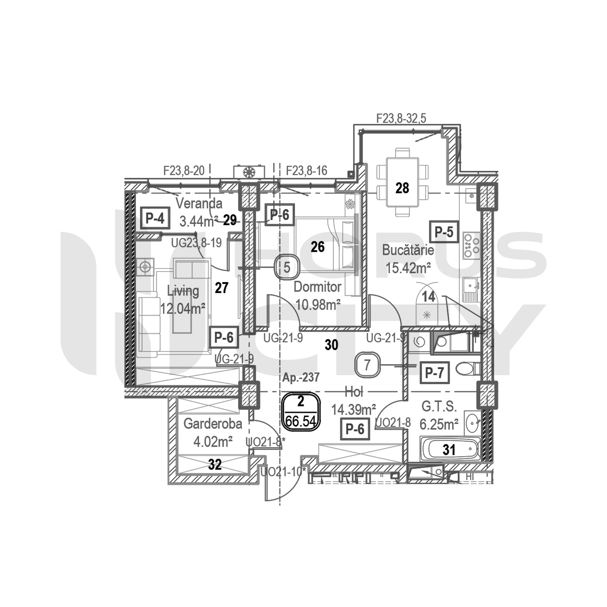 Apartament cu 2 camere