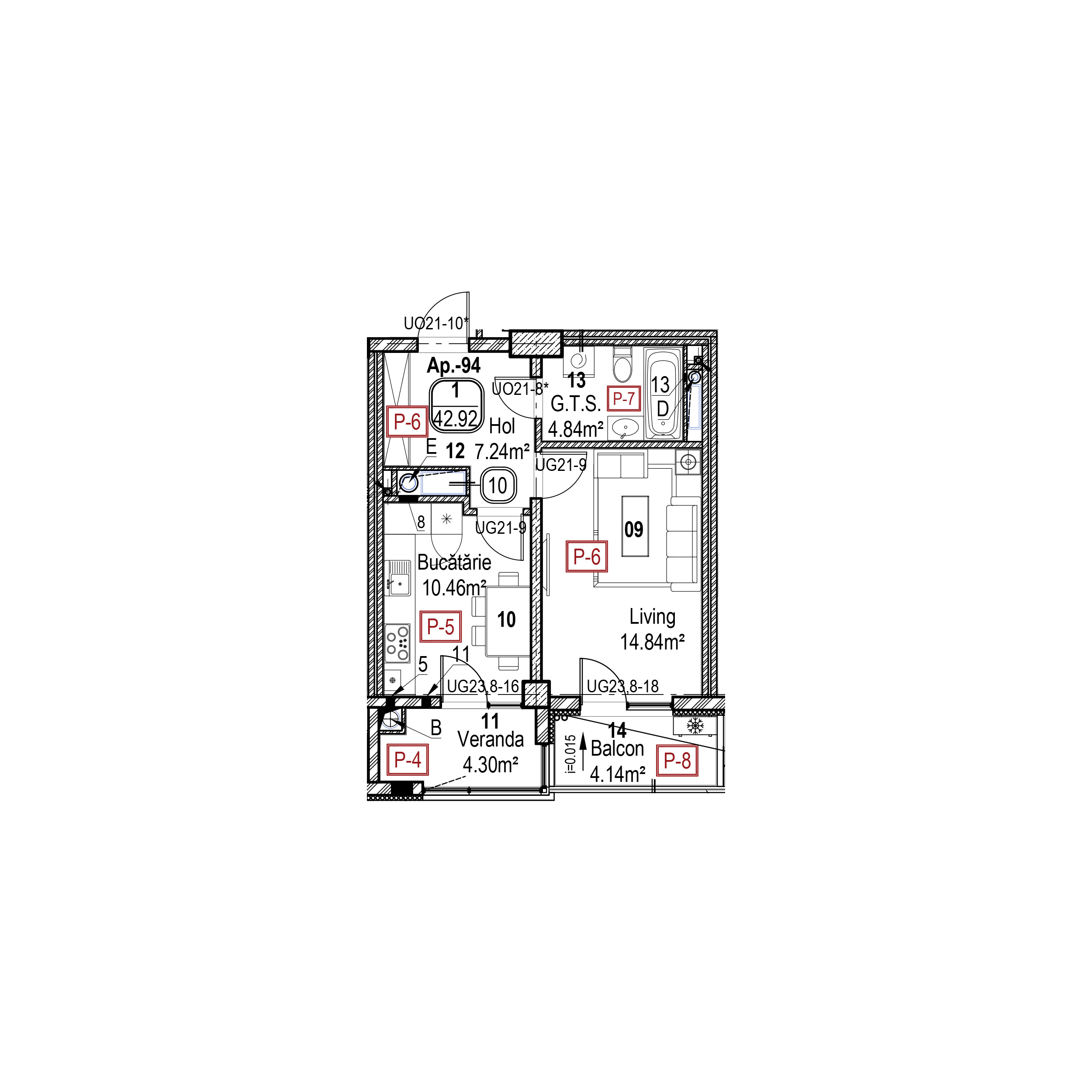 Apartament cu 1 cameră