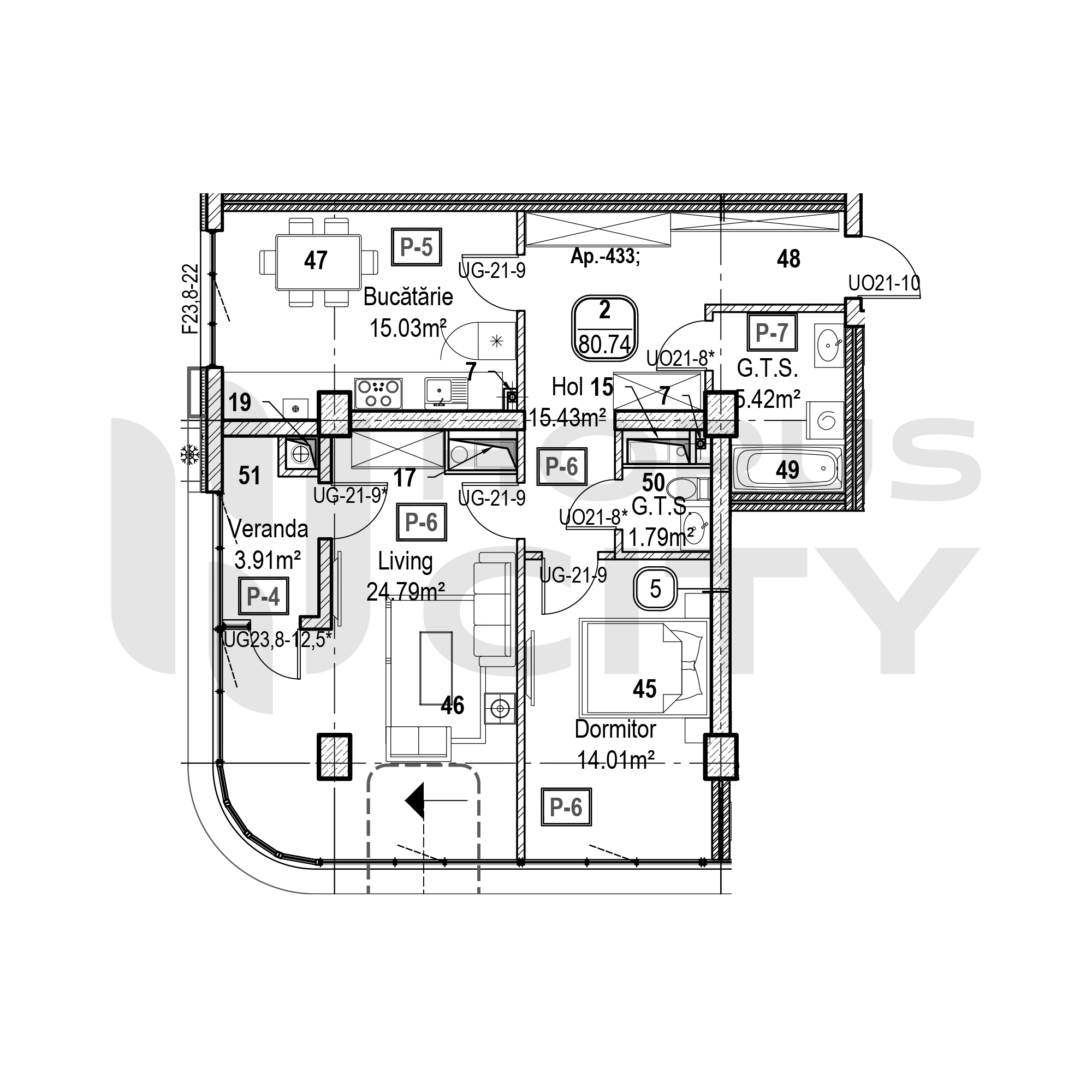 Apartament cu 2 camere