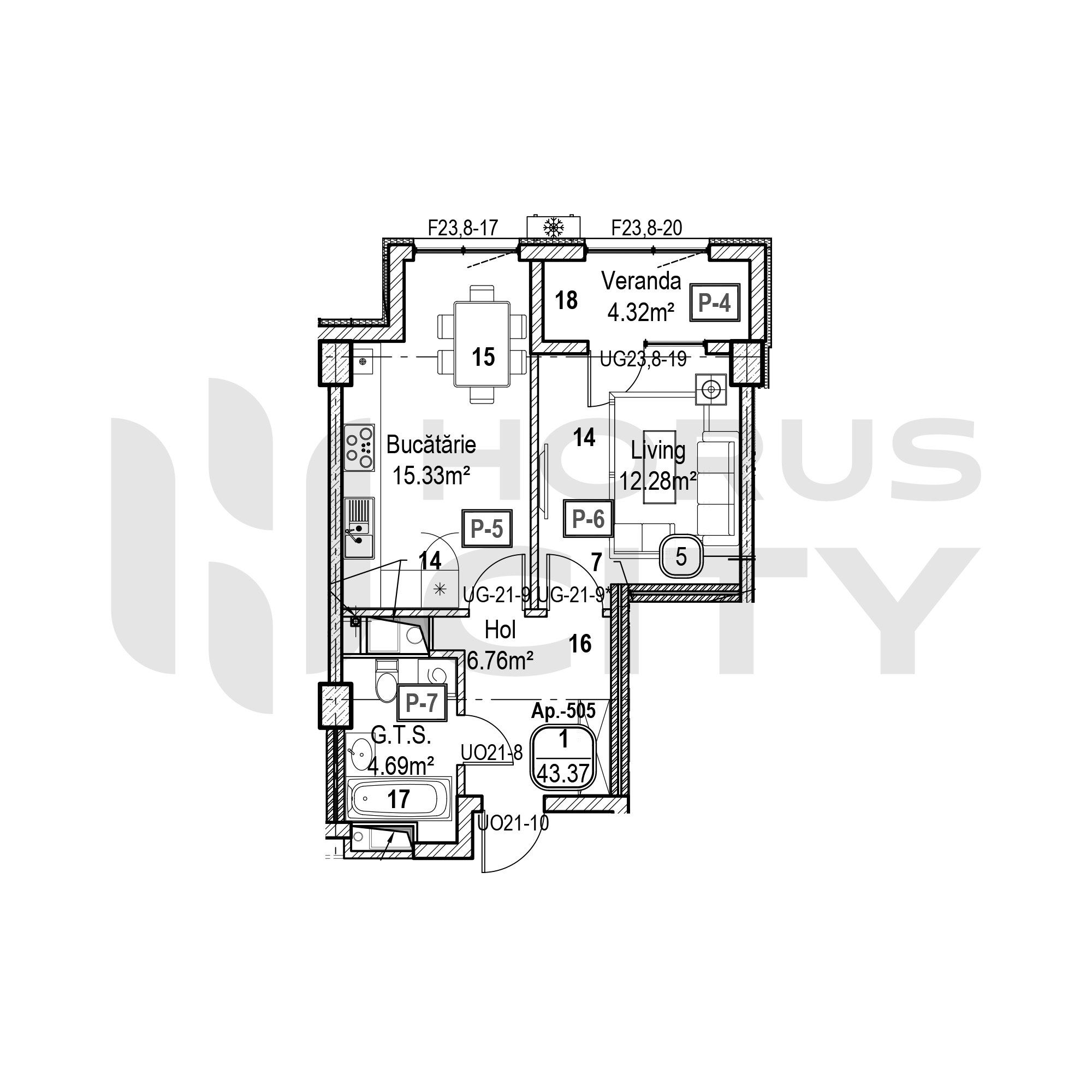 Apartament cu 1 cameră