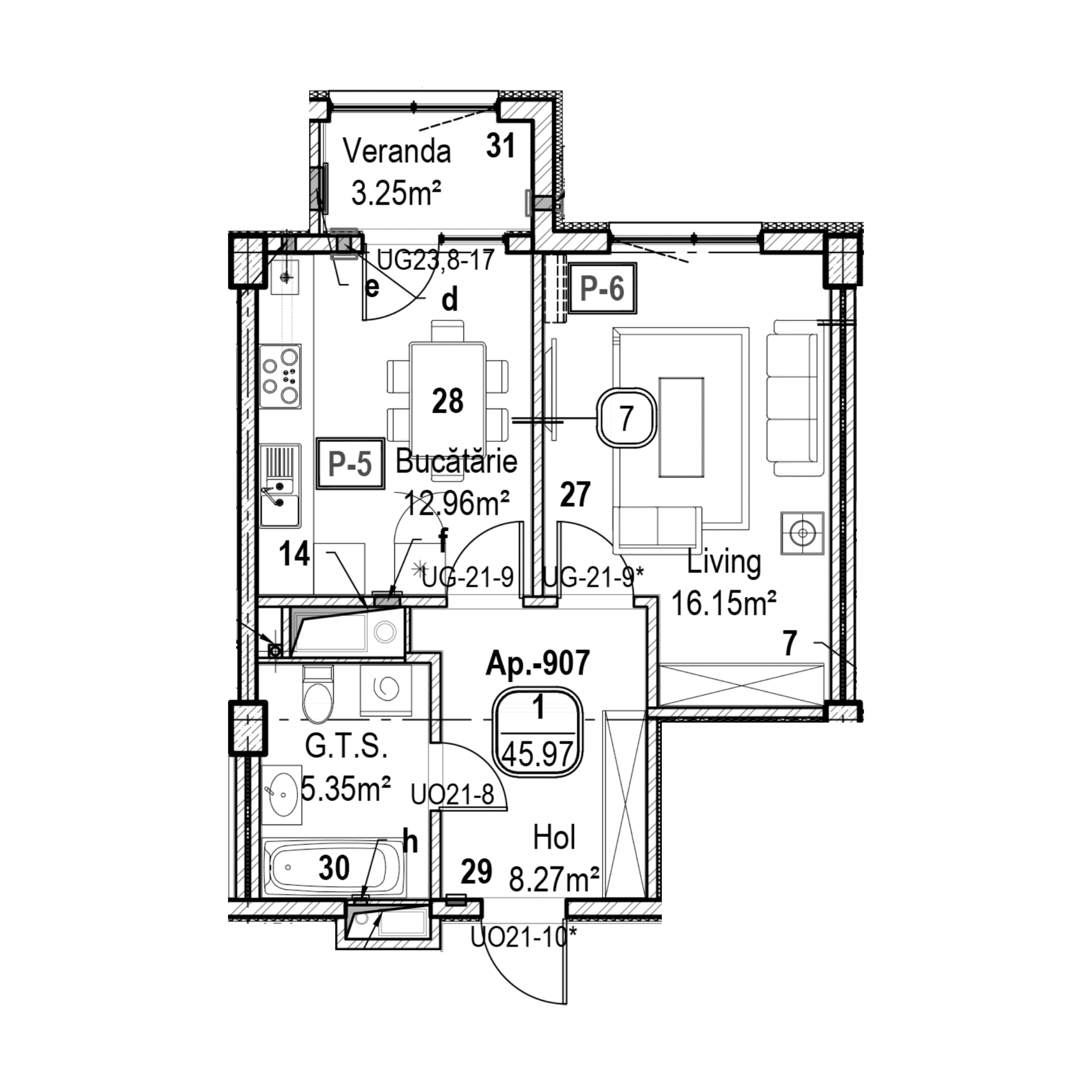 Apartament cu 1 cameră