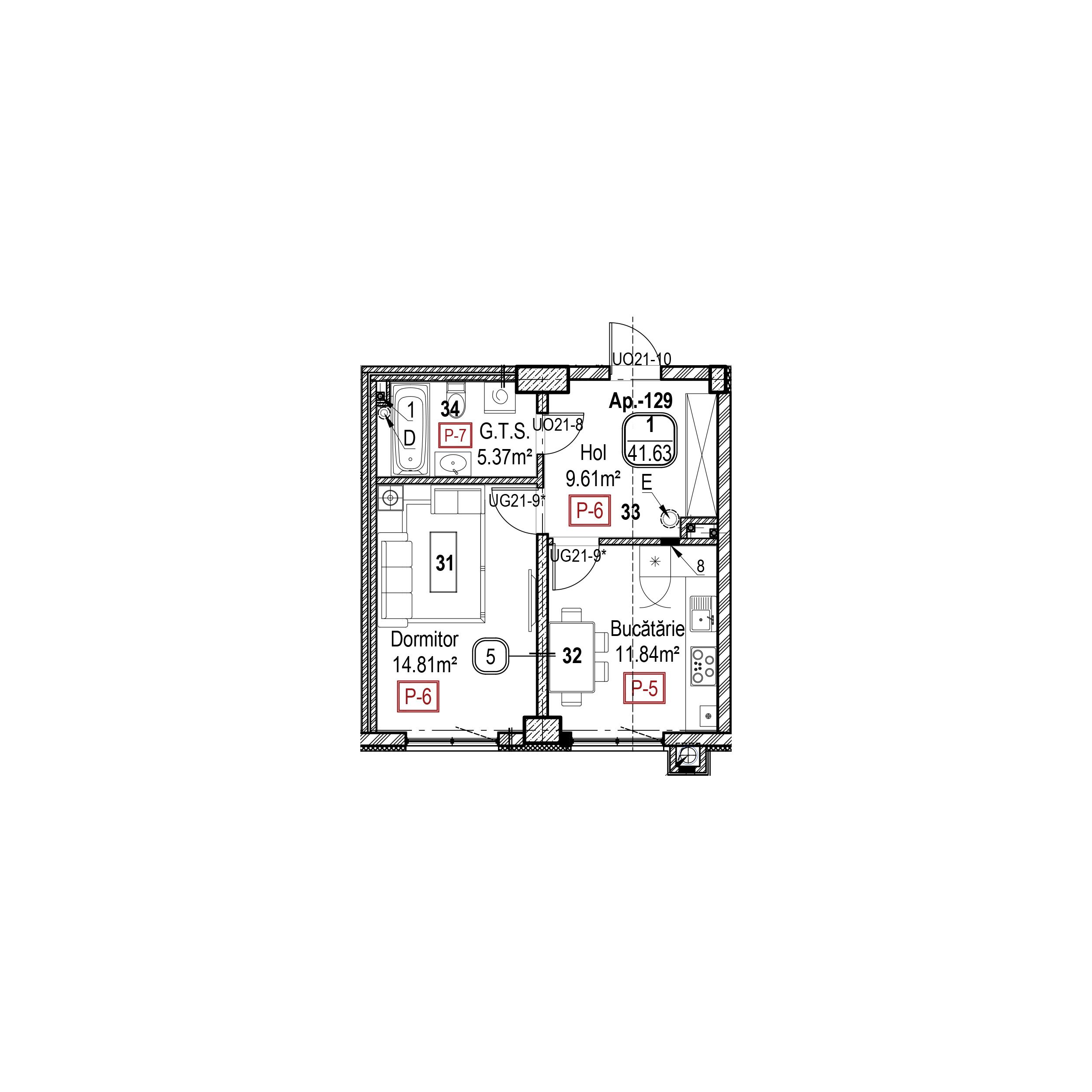 Apartament cu 1 cameră