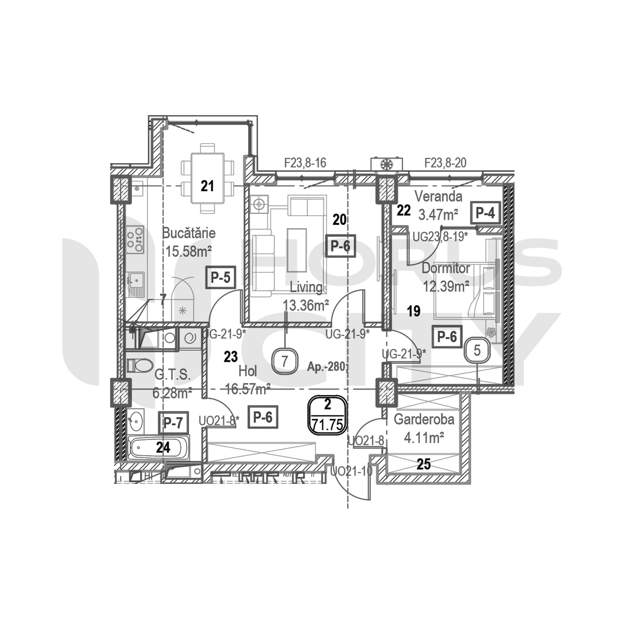 Apartament cu 2 camere