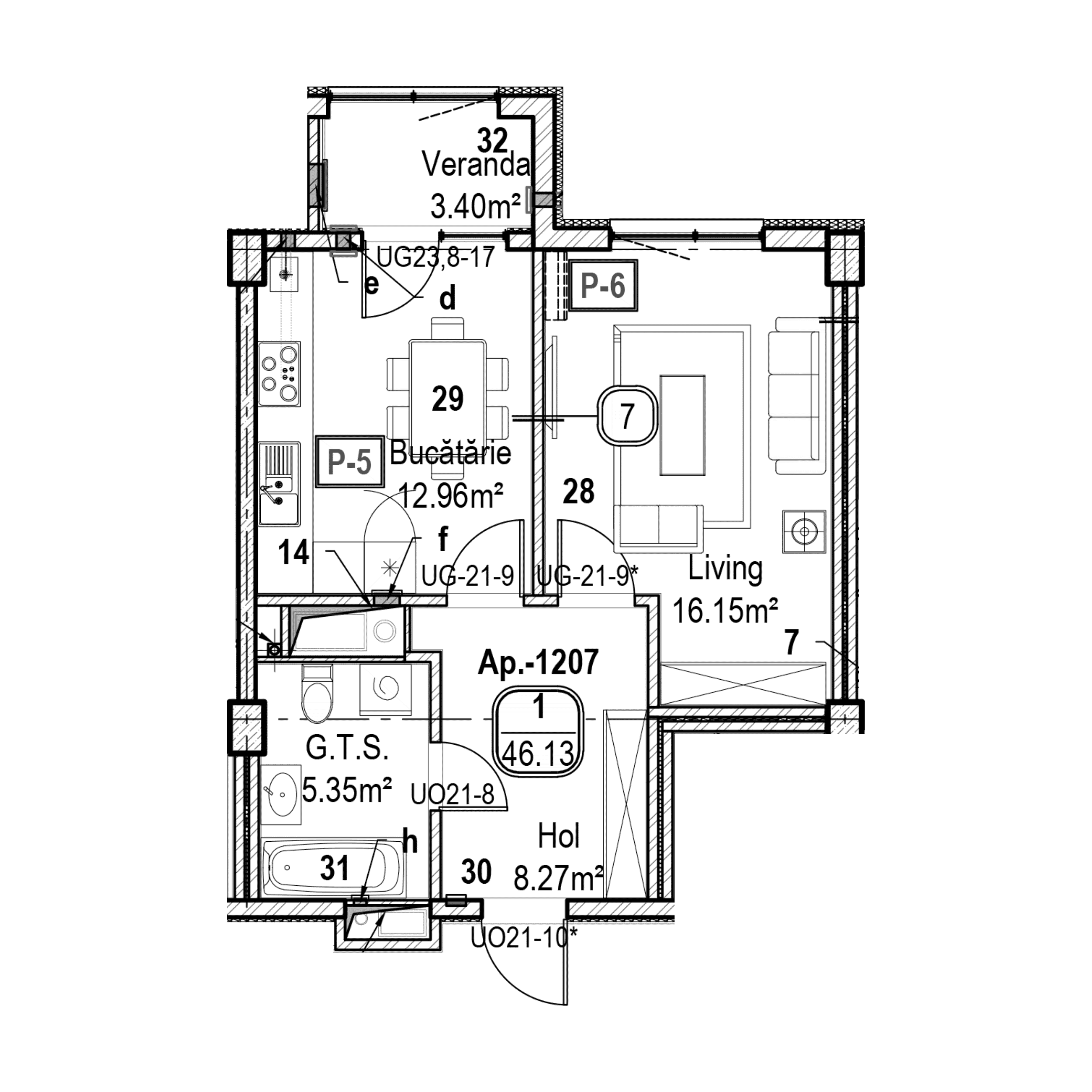 Apartament cu 1 cameră