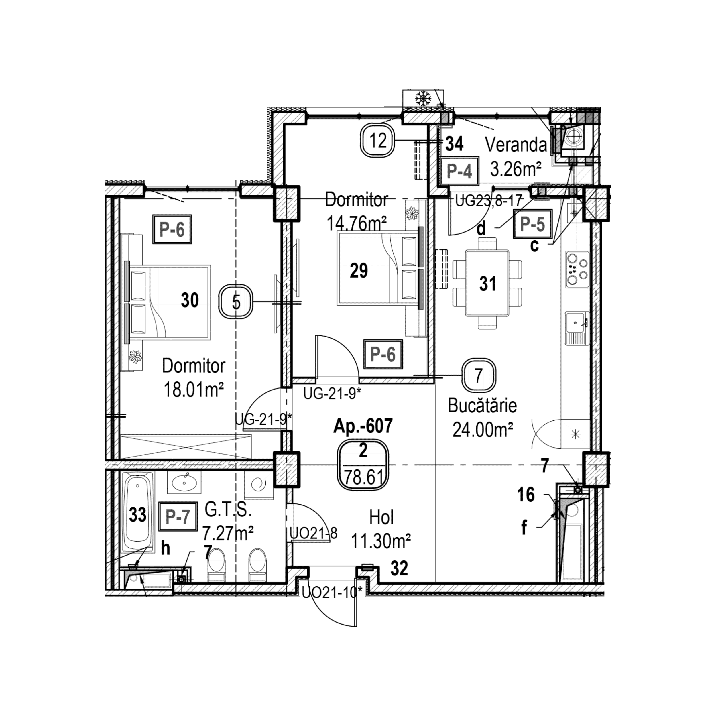 Apartament cu 2 camere