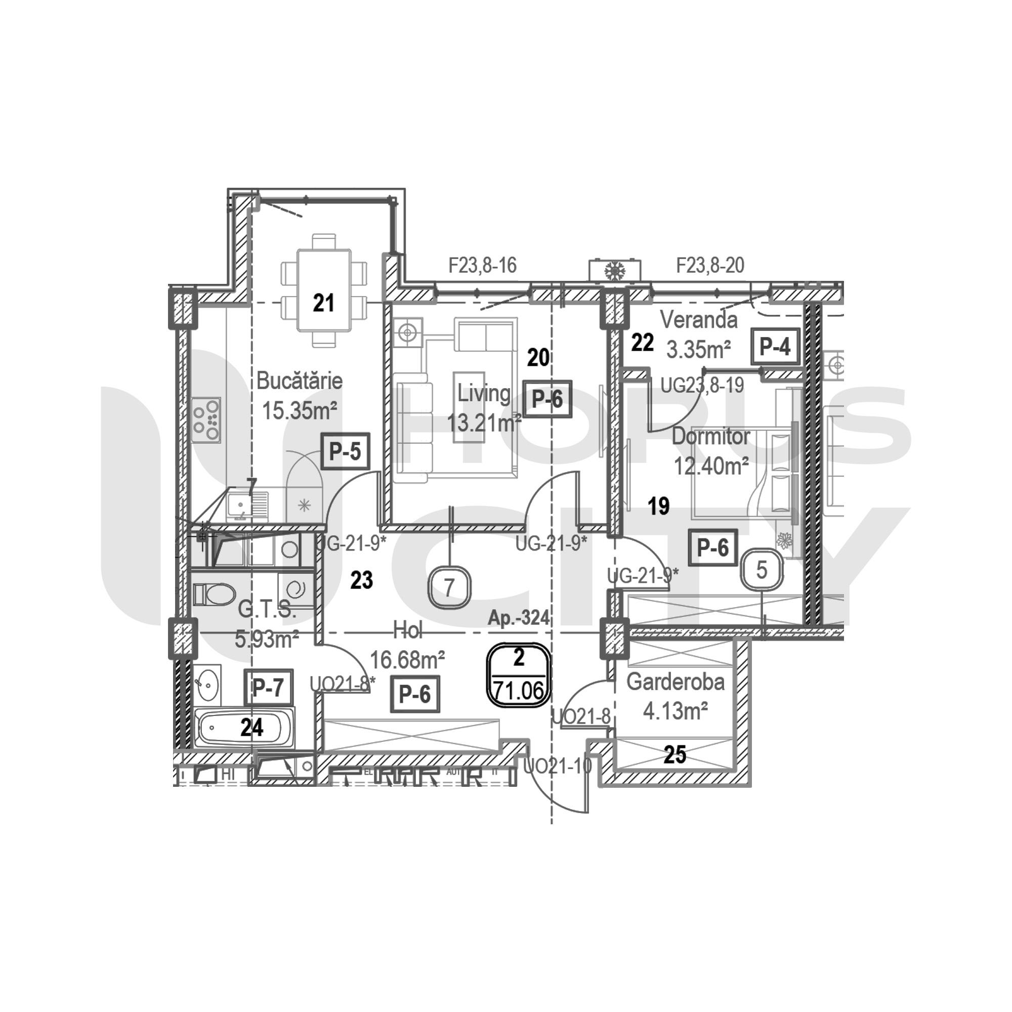 Apartament cu 2 camere