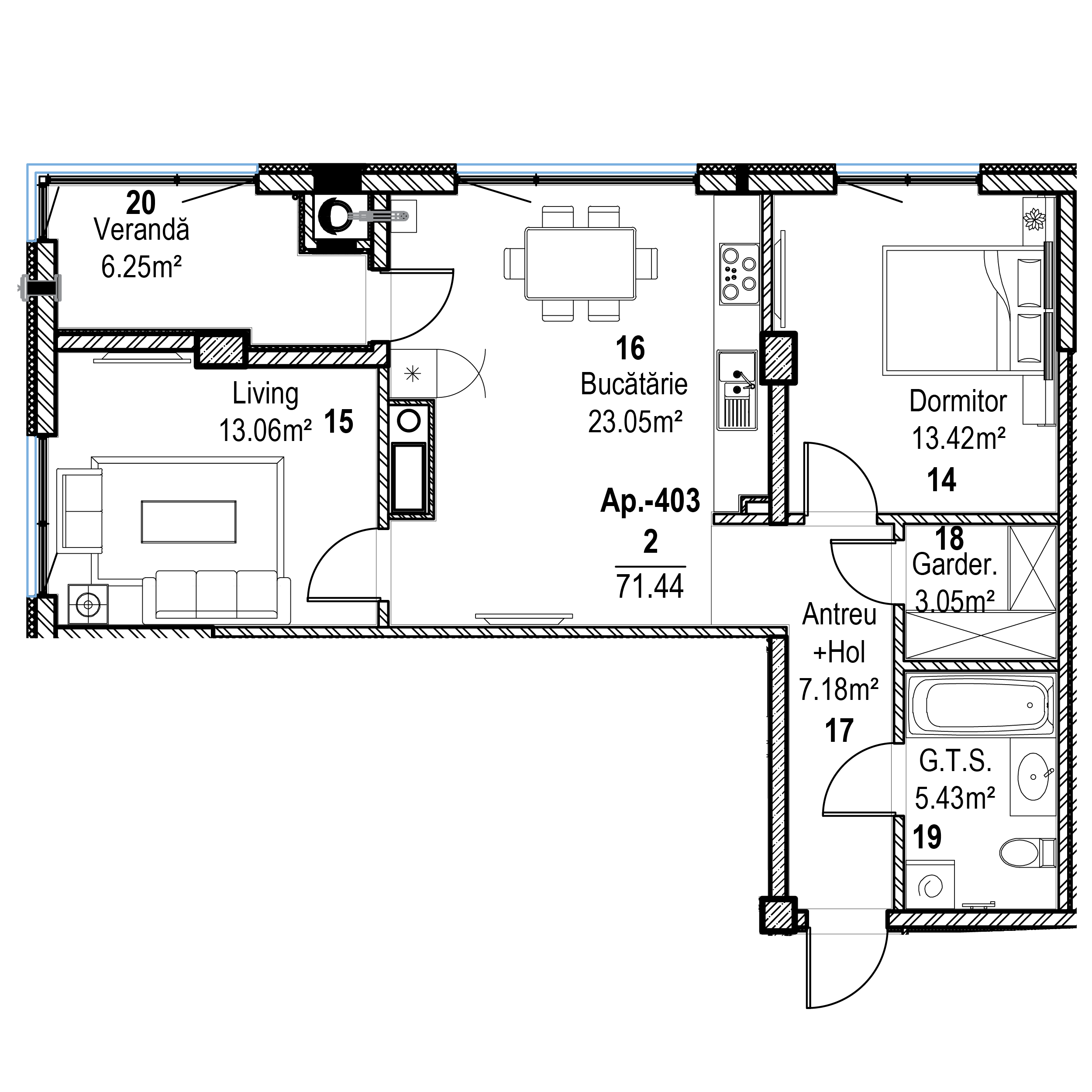 Blocul 1-14 / Etajul 4