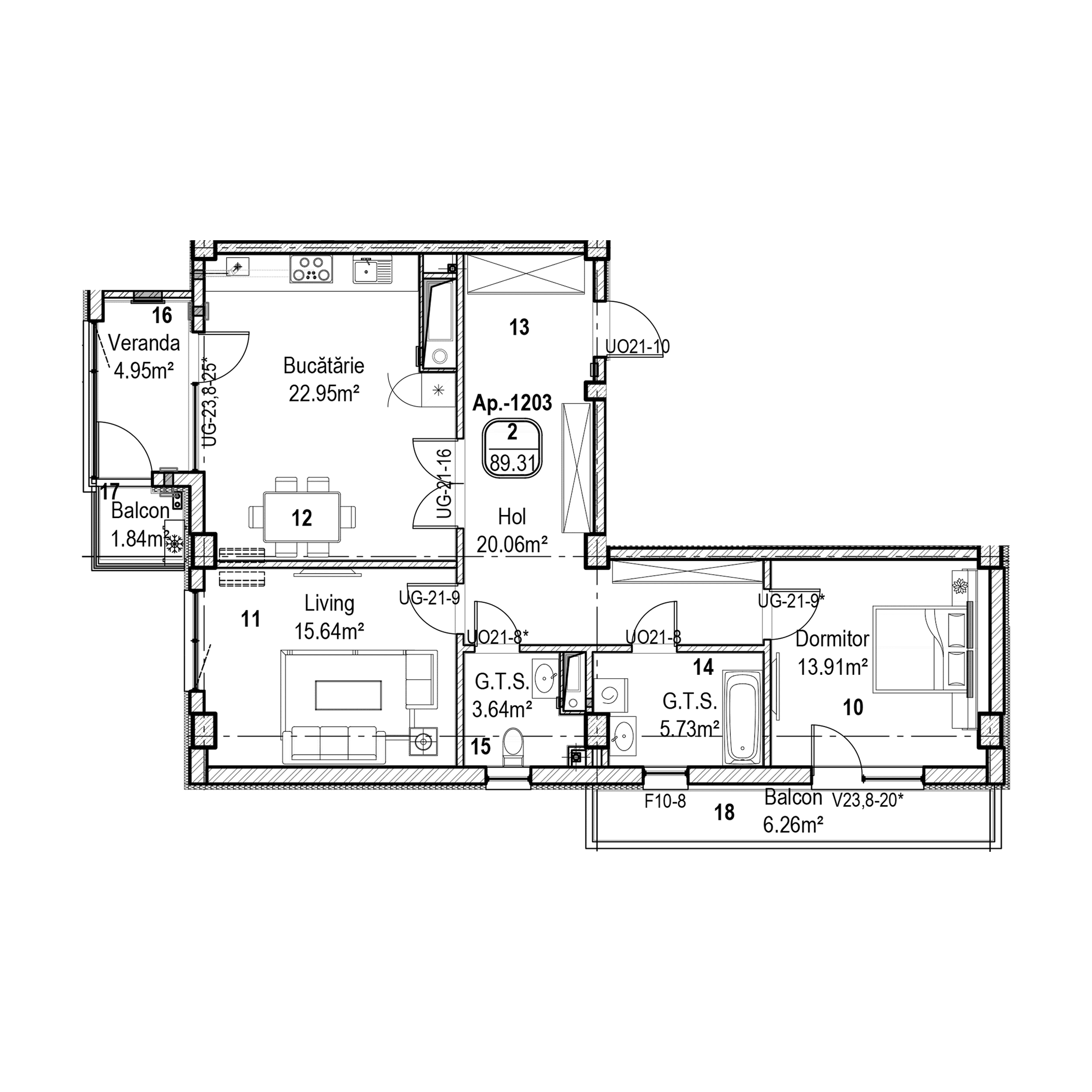 Apartament cu 2 camere