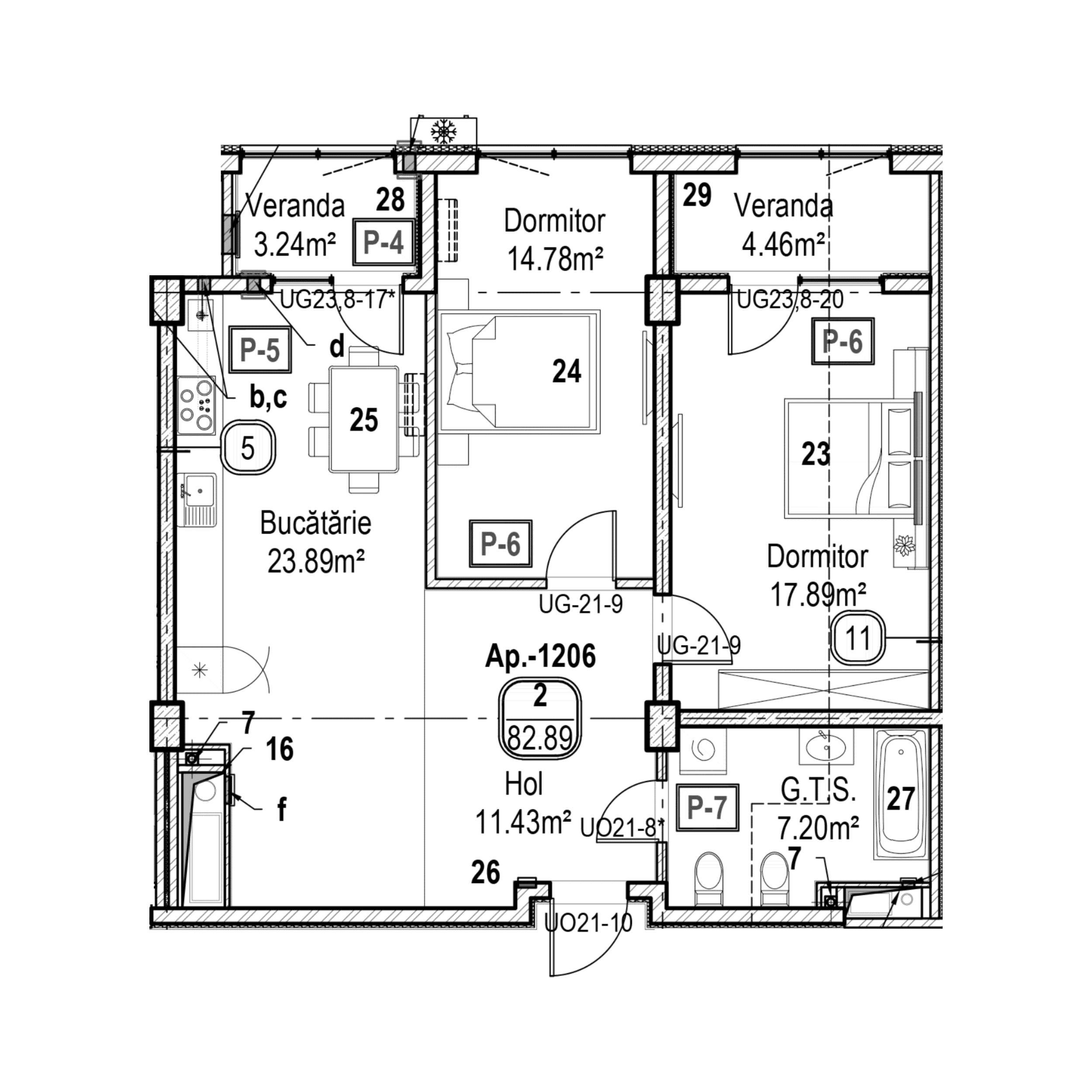 Apartament cu 2 camere