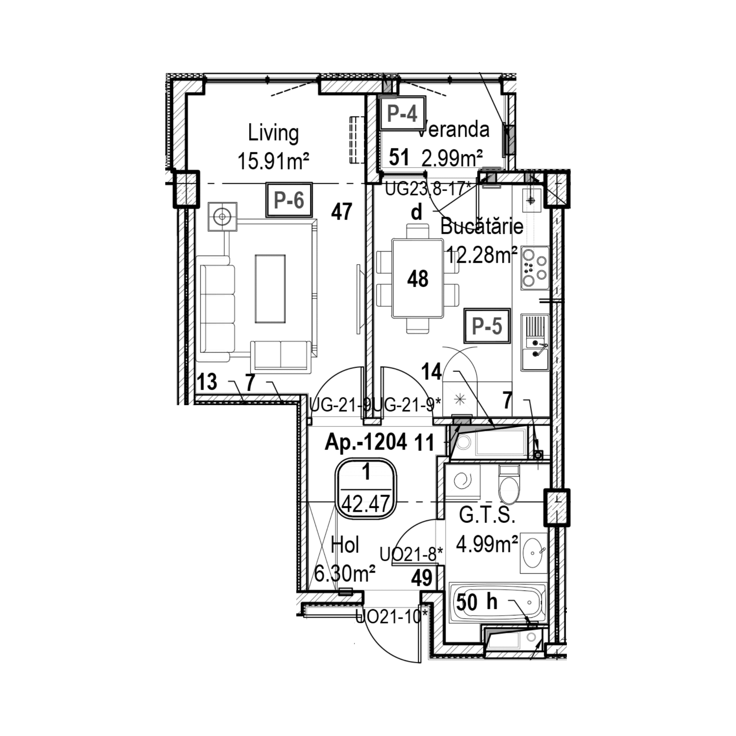 Apartament cu 1 cameră
