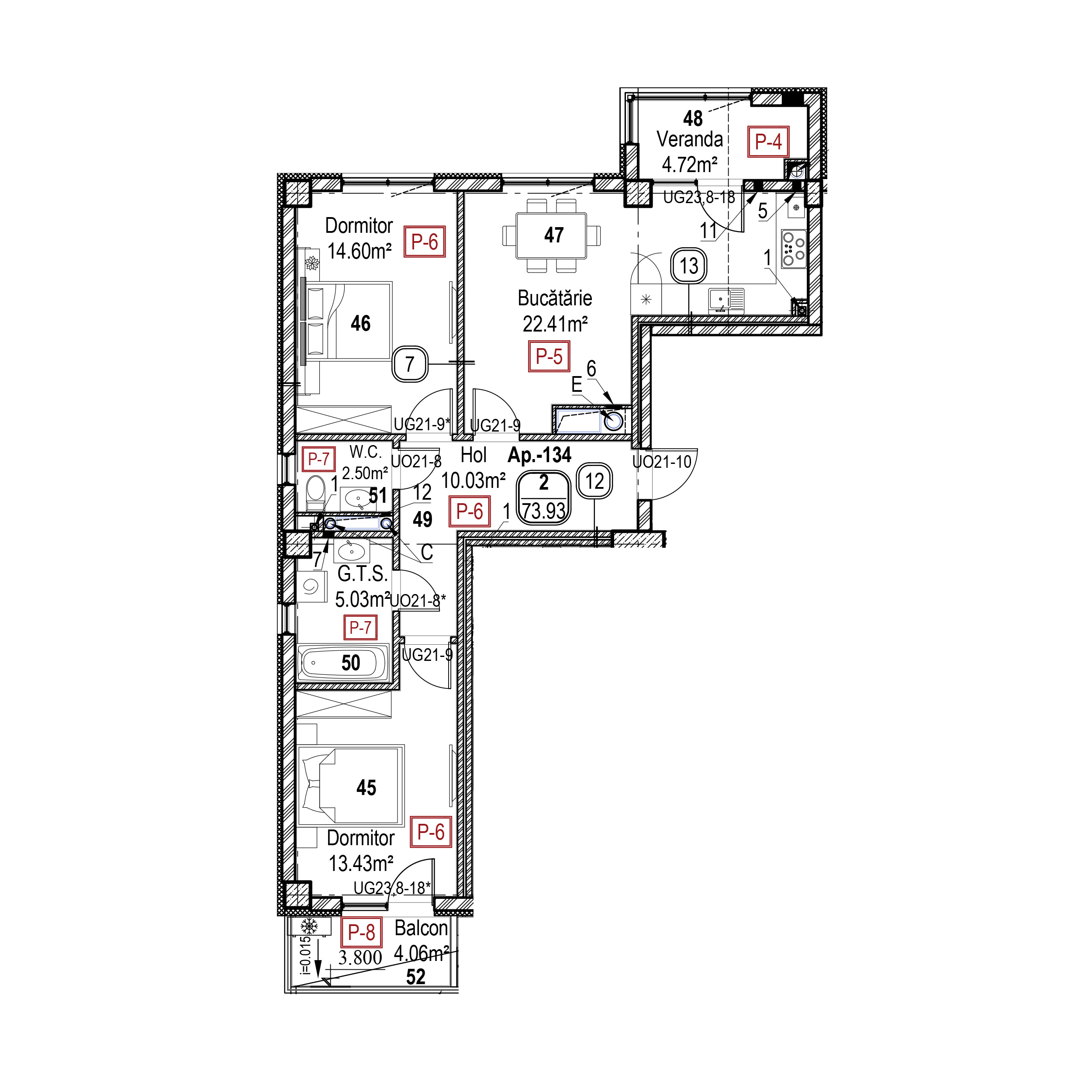 Apartament cu 2 camere