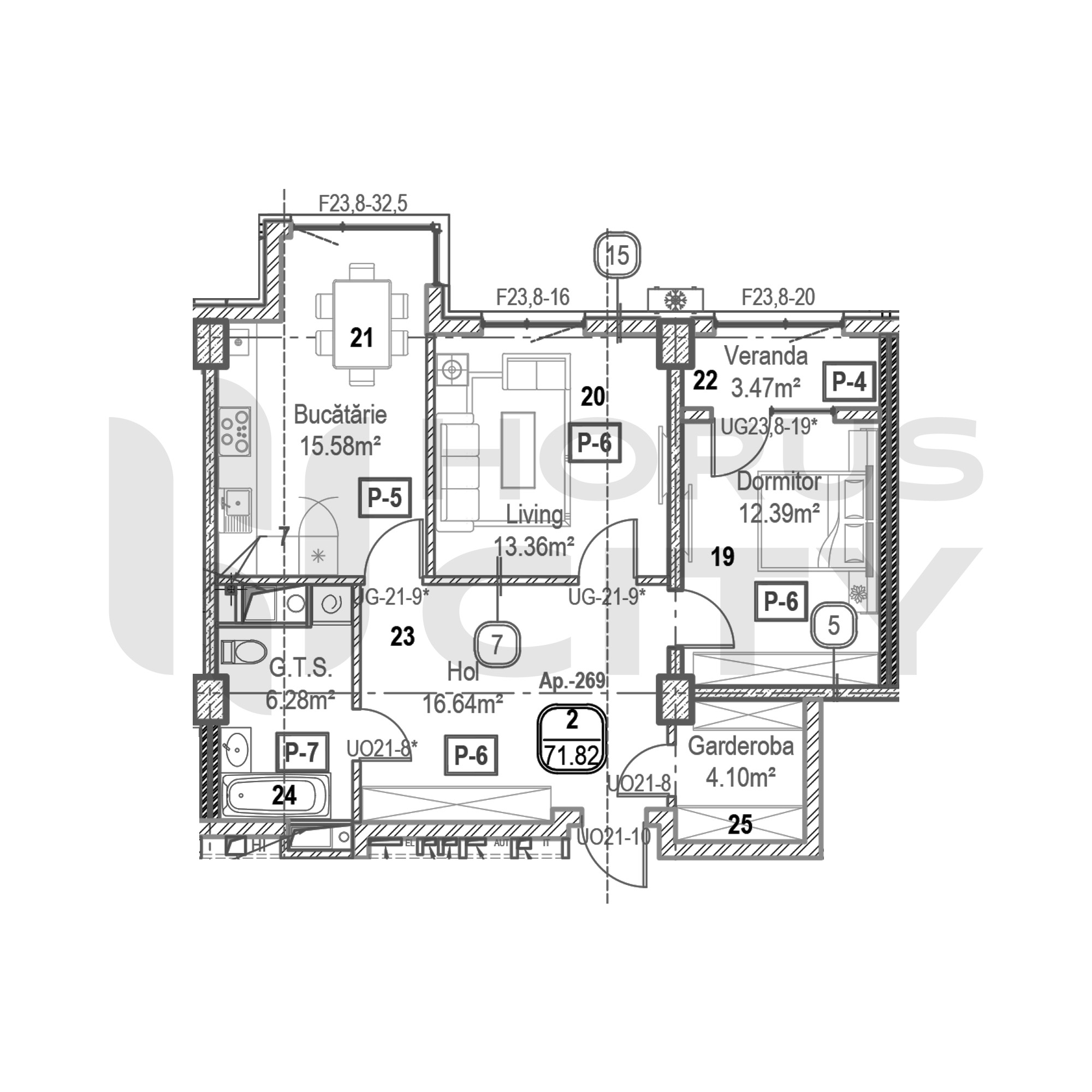 Apartament cu 2 camere