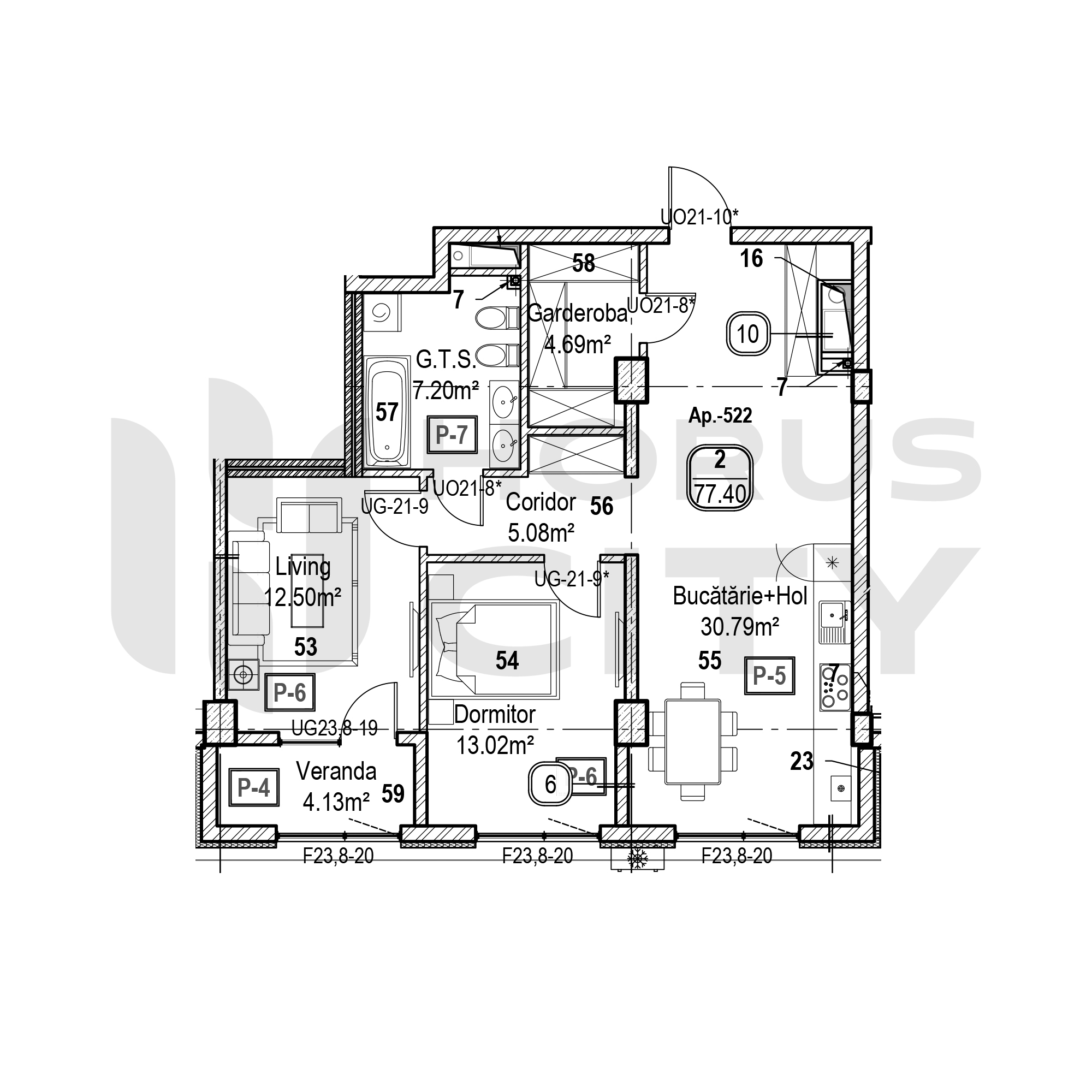 Apartament cu 2 camere
